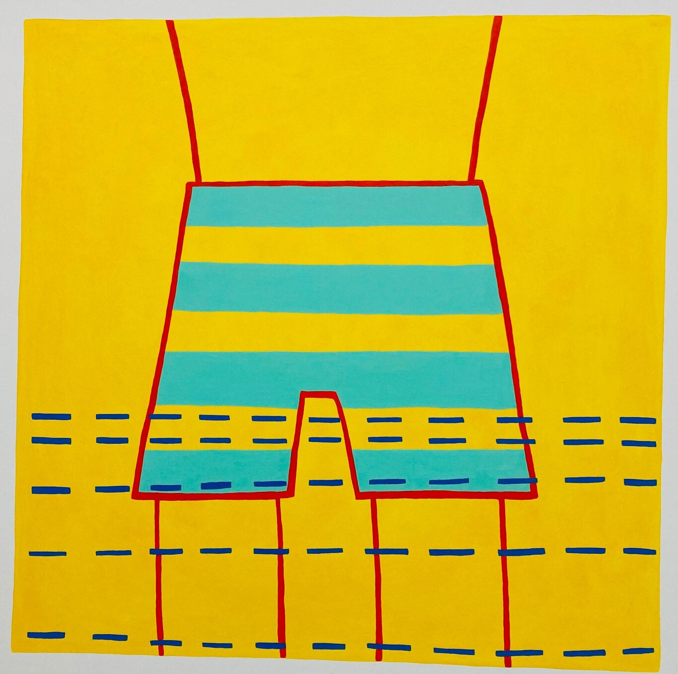 Tracks, 2020, oil on panel, 24” x 24”