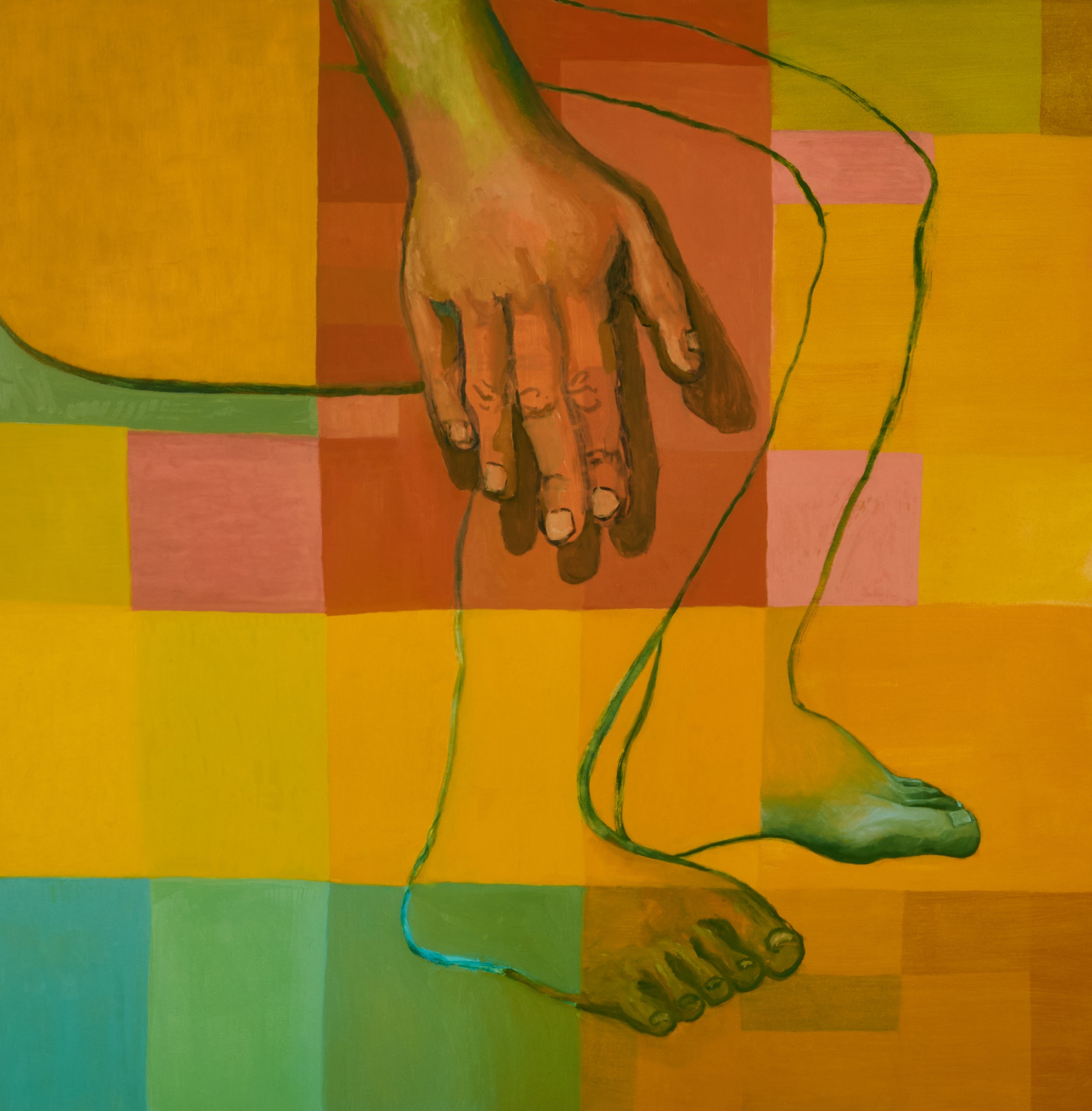There, There, oil on panel, 24” x 24”, 2024