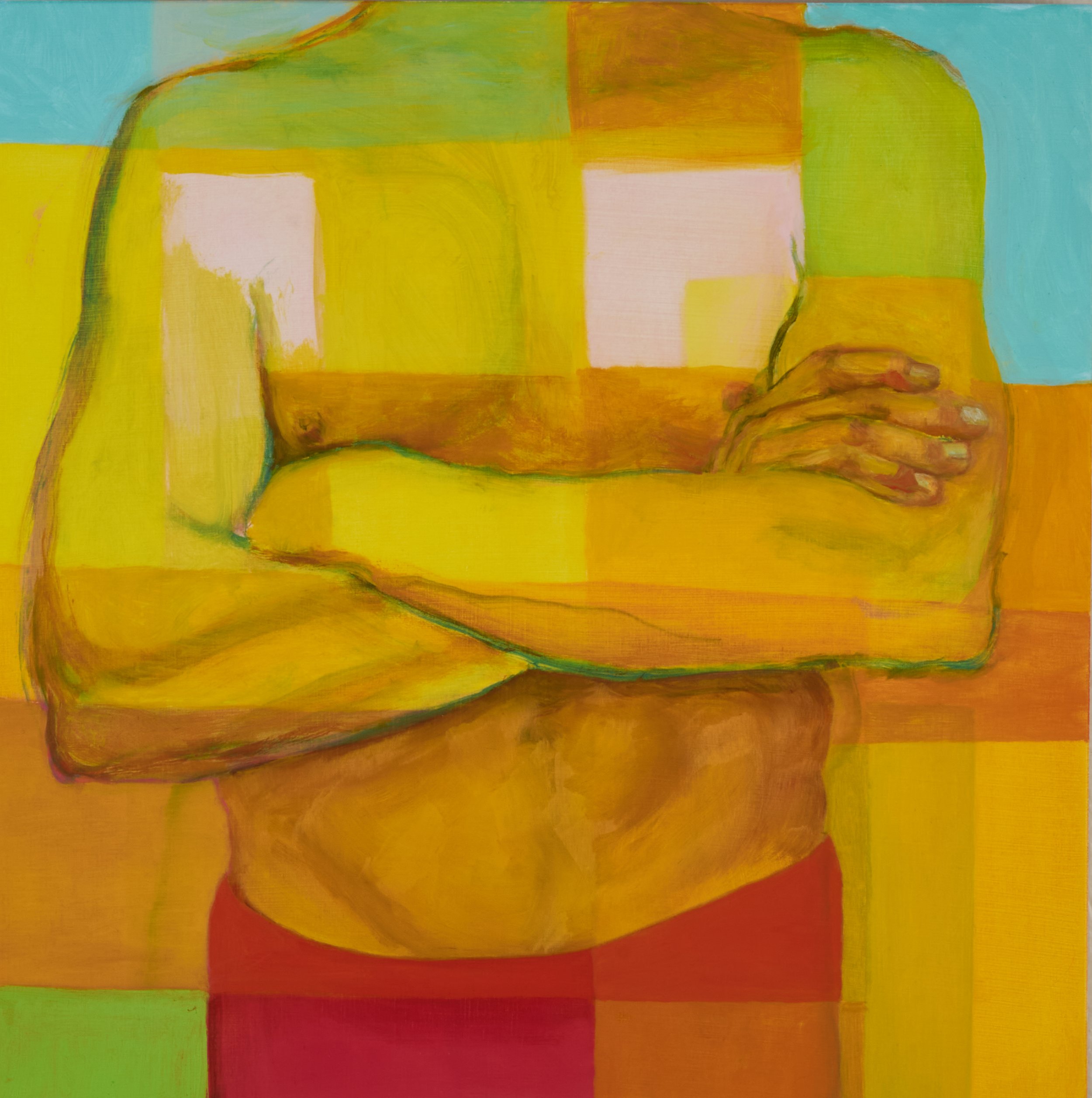Blue Nails, oil on panel, 12” x 12”, 2022