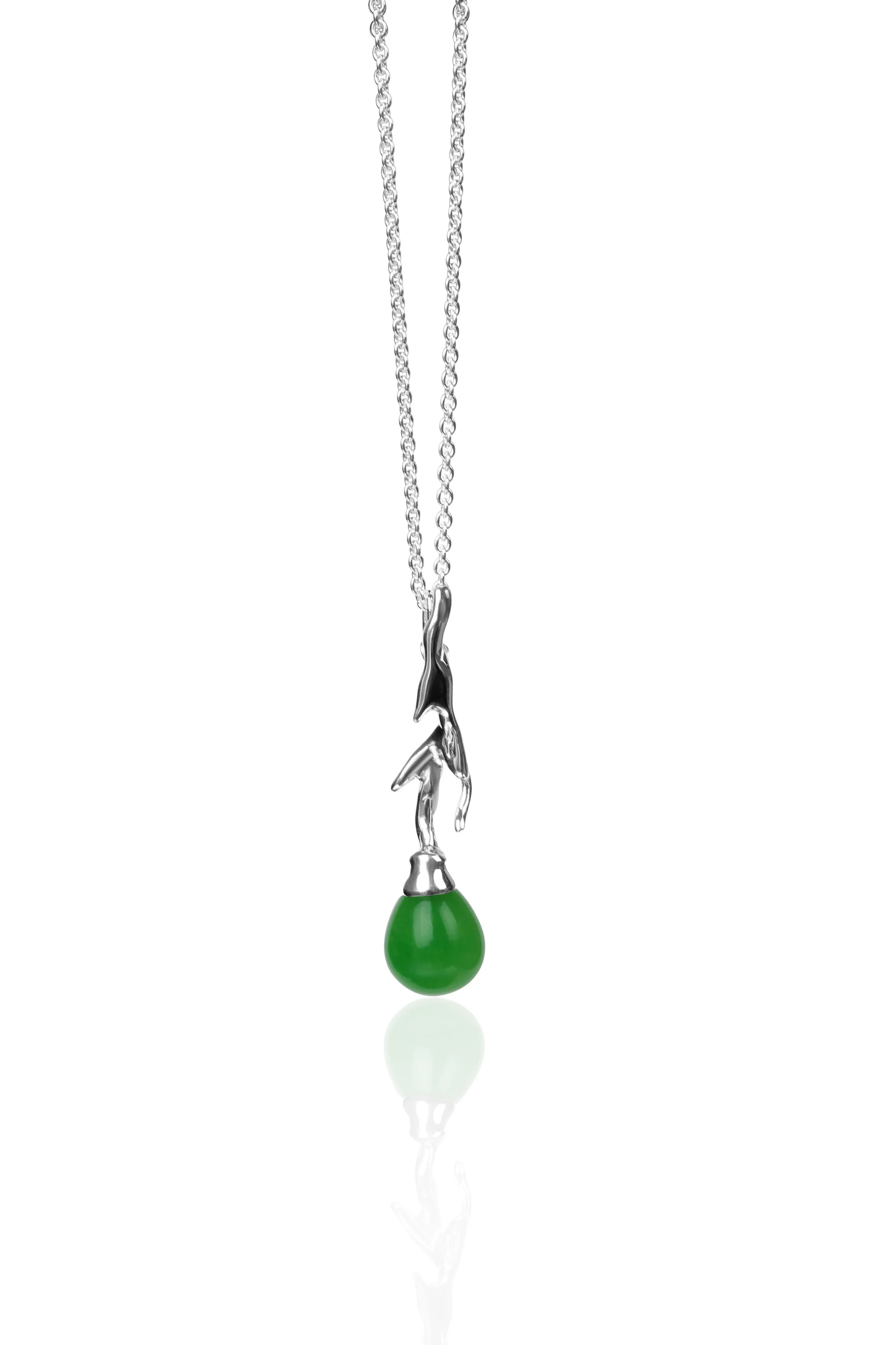 Branch pendant with Jade 