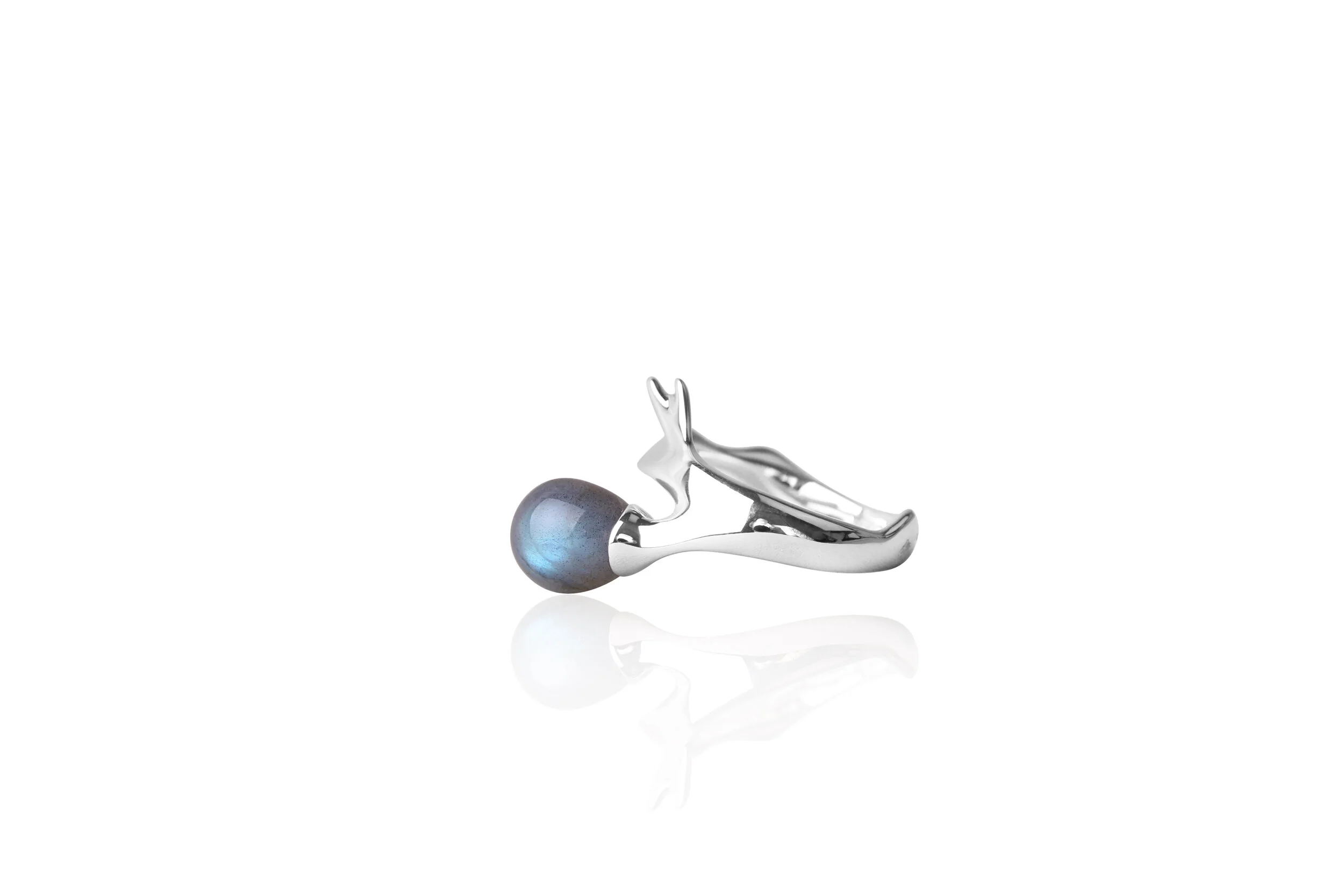 Branch ring with Labradorite 