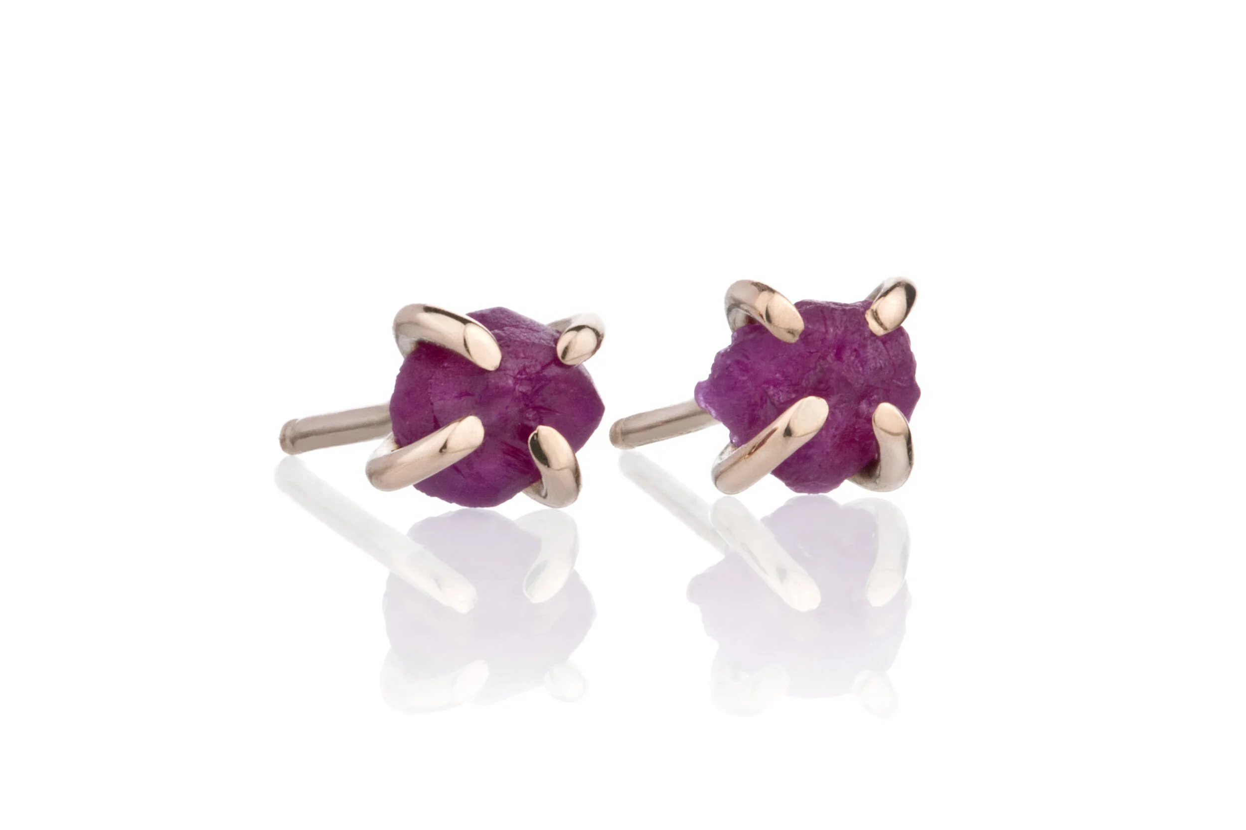 14k rose gold Ruby claw studs .jpg