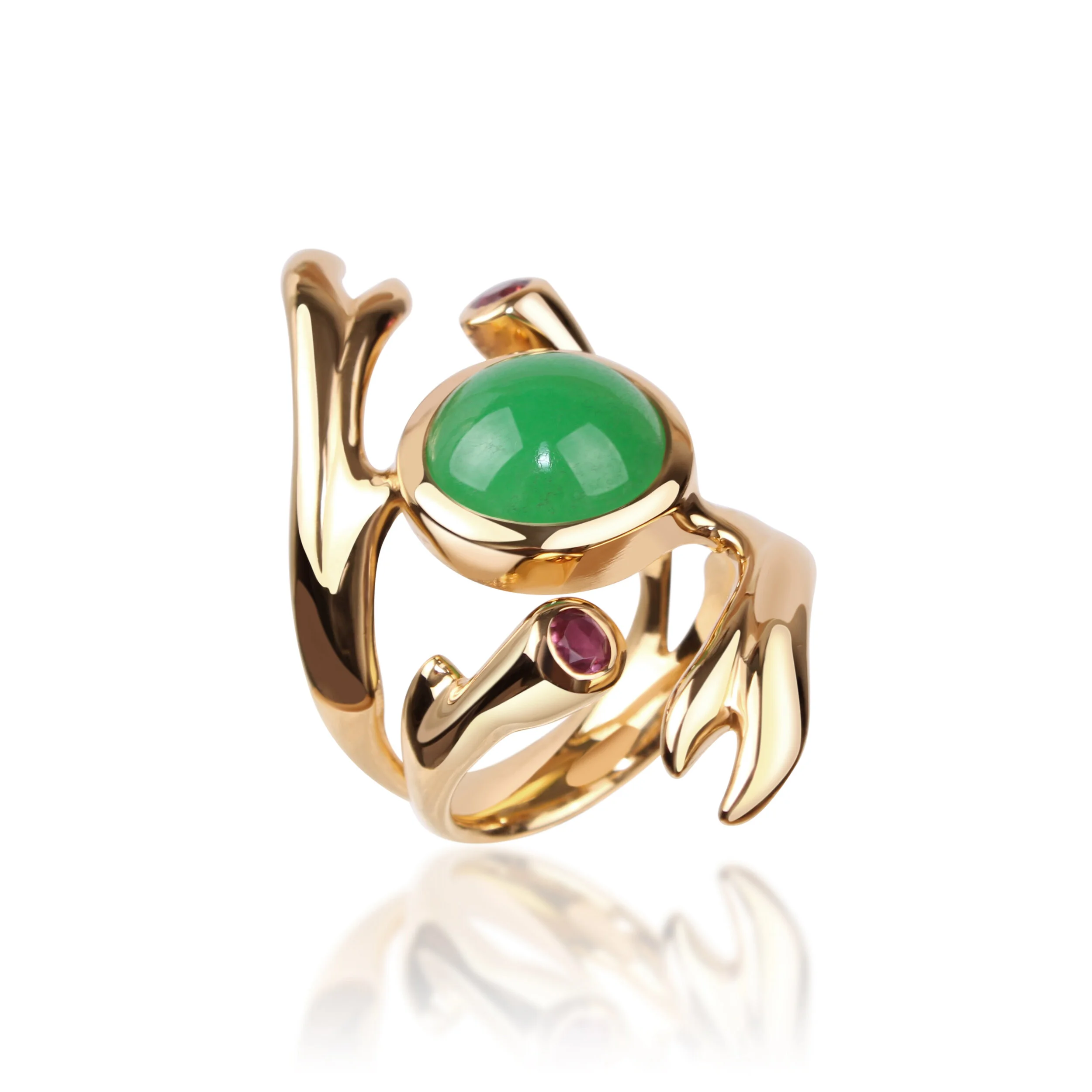 Freesia ring with Jade