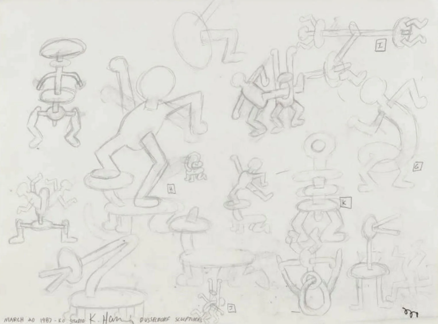 “Untitled” (1987) Dessin - 56 x 76 cm