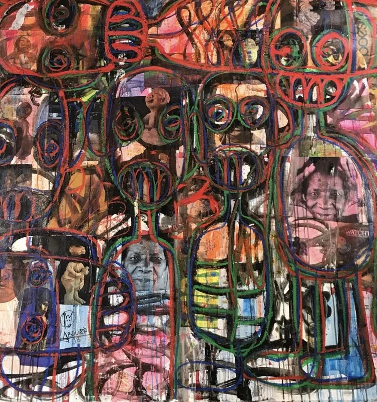 “Sans Titre” (2018) Huile sur toile - 150 x 150 cm VENDU