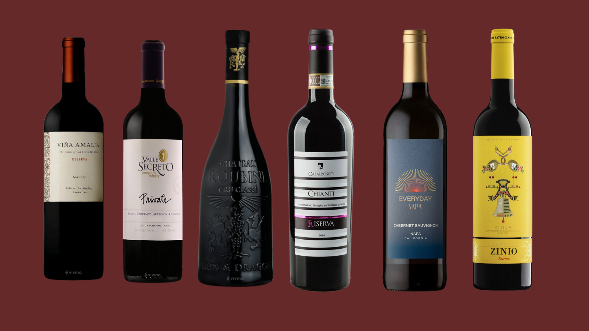 "First Class" Around the World 6 bottle Red Pack