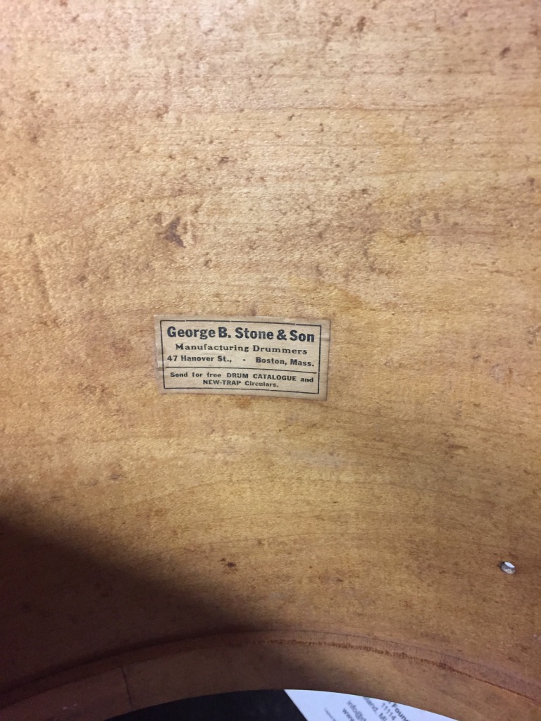 The original George B. Stone label inside the shell.