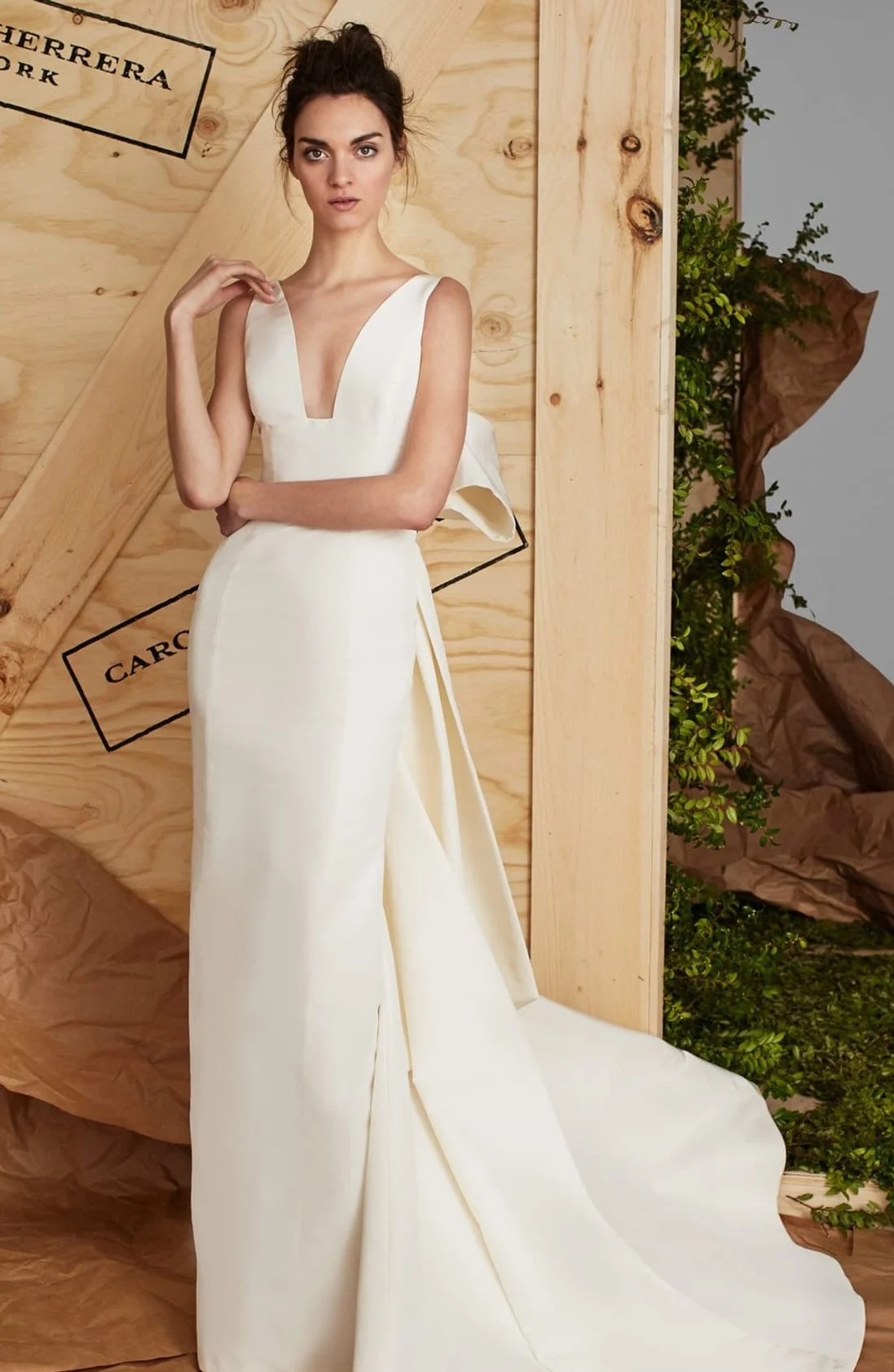 Carolina Herrera / Aubrey Silk Faille Column Gown