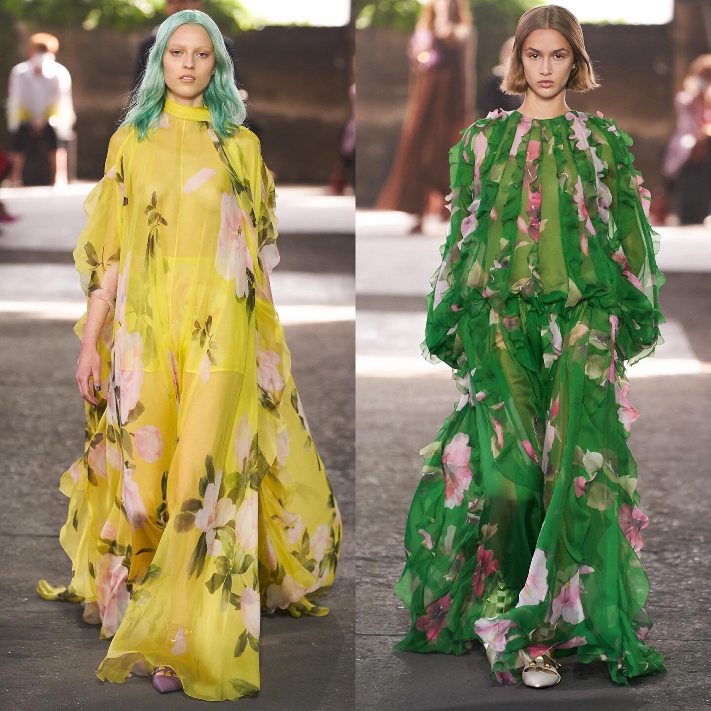 50 shades of FLORAL from @maisonvalentino and @pppiccioli during Milan Fashion Week