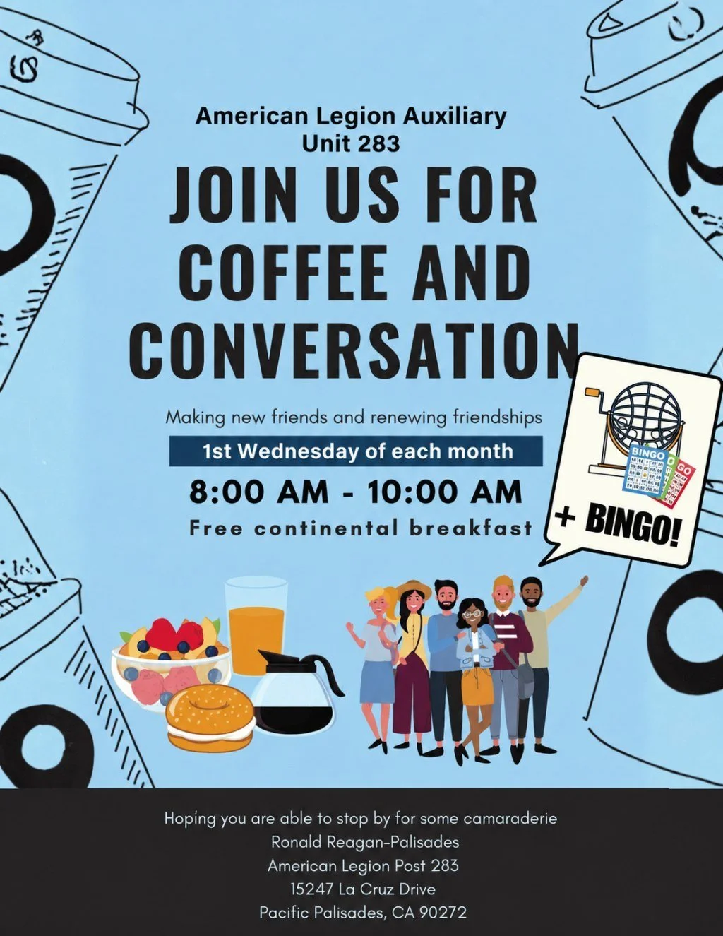 Coffee, Conversation and Bingo at American Legion Post 283