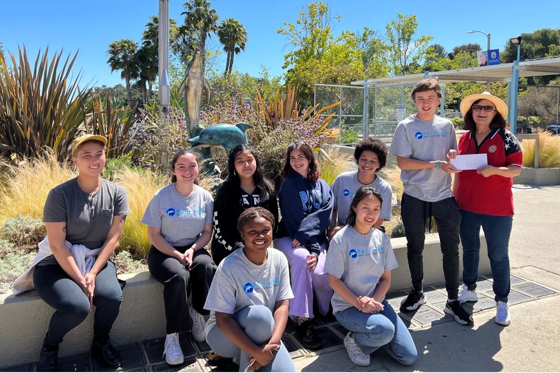 Legion Auxiliary Presents $1,000 to PaliHi Color Guards