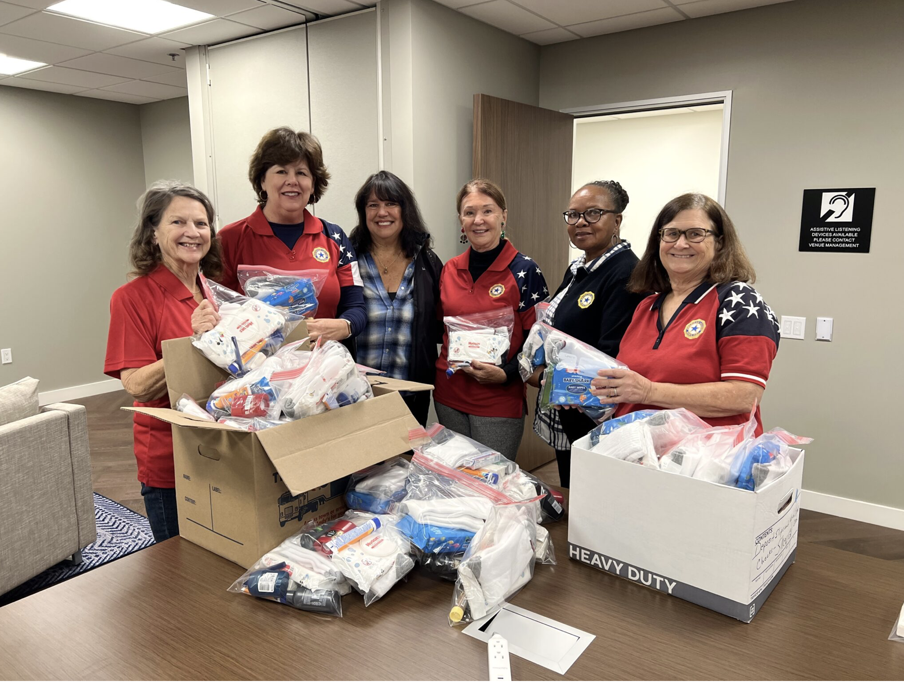Post 283 Auxiliary Donates 50 Hygiene Kits for the Homeless