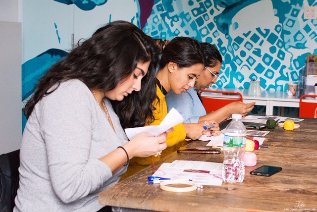  October 2017 Tatreez &amp; Tea Teaching Series  Brooklyn Community Foundation  Funded by Brooklyn Arts Council  Photograph by Carlos Khalil Guzman 