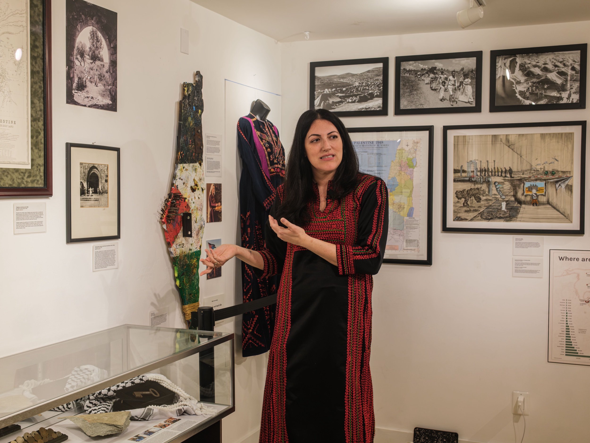 Photographer Chis Gale 2024, Curator Tour at Museum of the Palestinian People