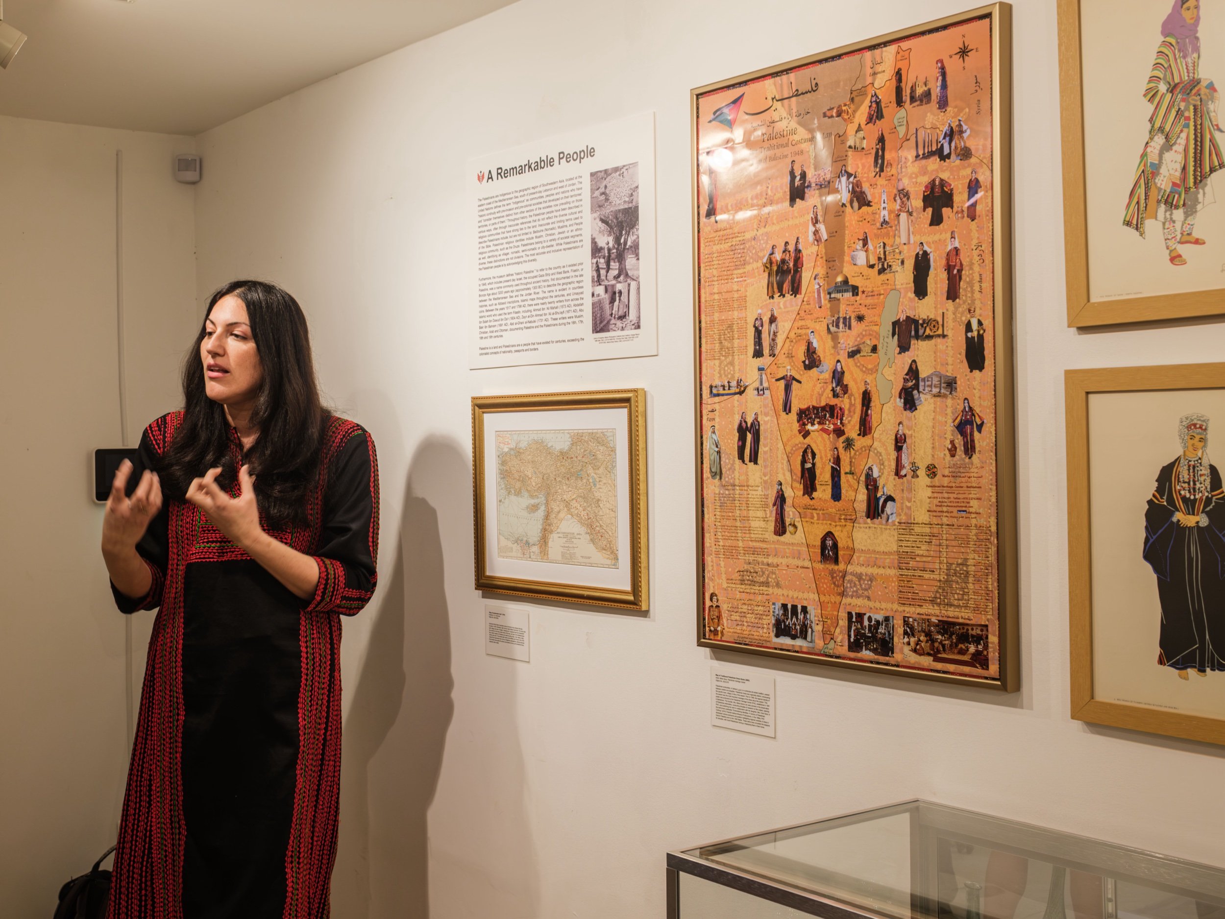 Photographer Chis Gale 2024, Curator Tour at Museum of the Palestinian People