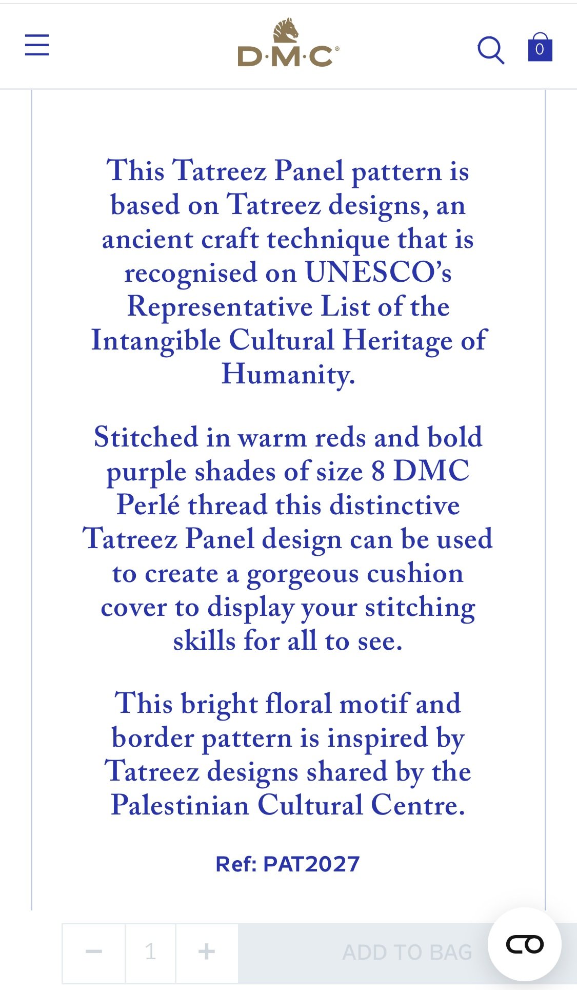 Website Details for DMC Design Library, as of April 1, 2024