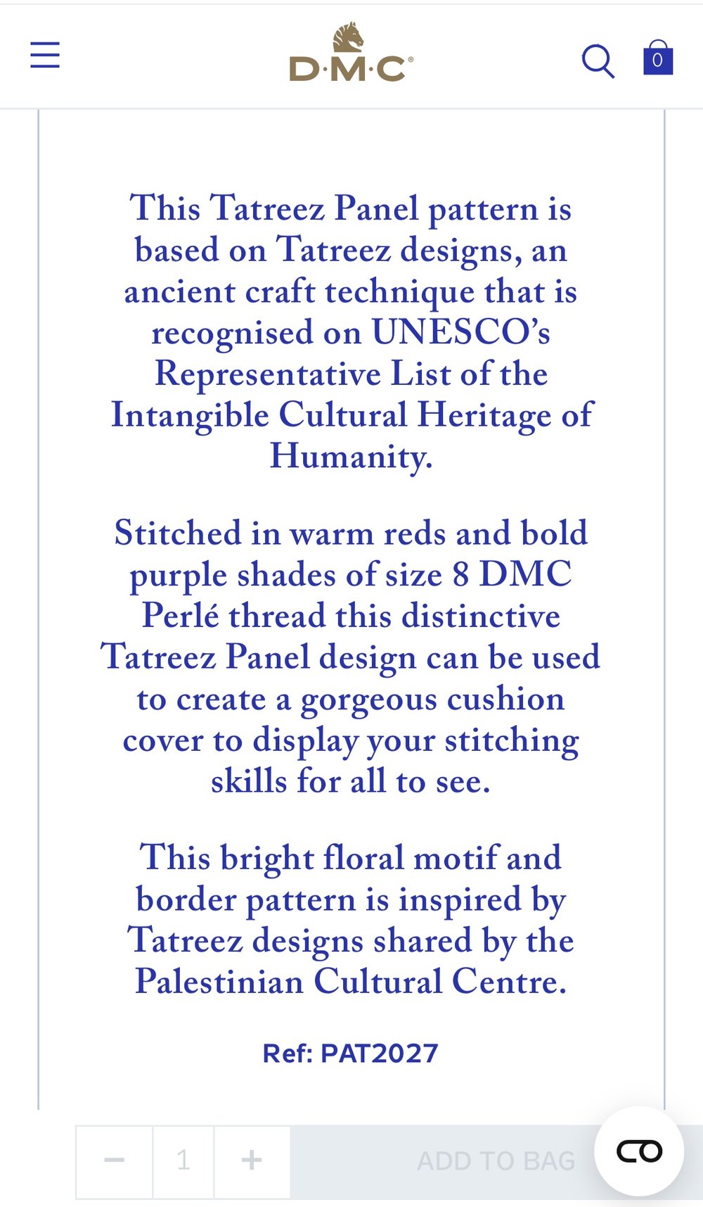 Website Details for DMC Design Library, as of April 1, 2024