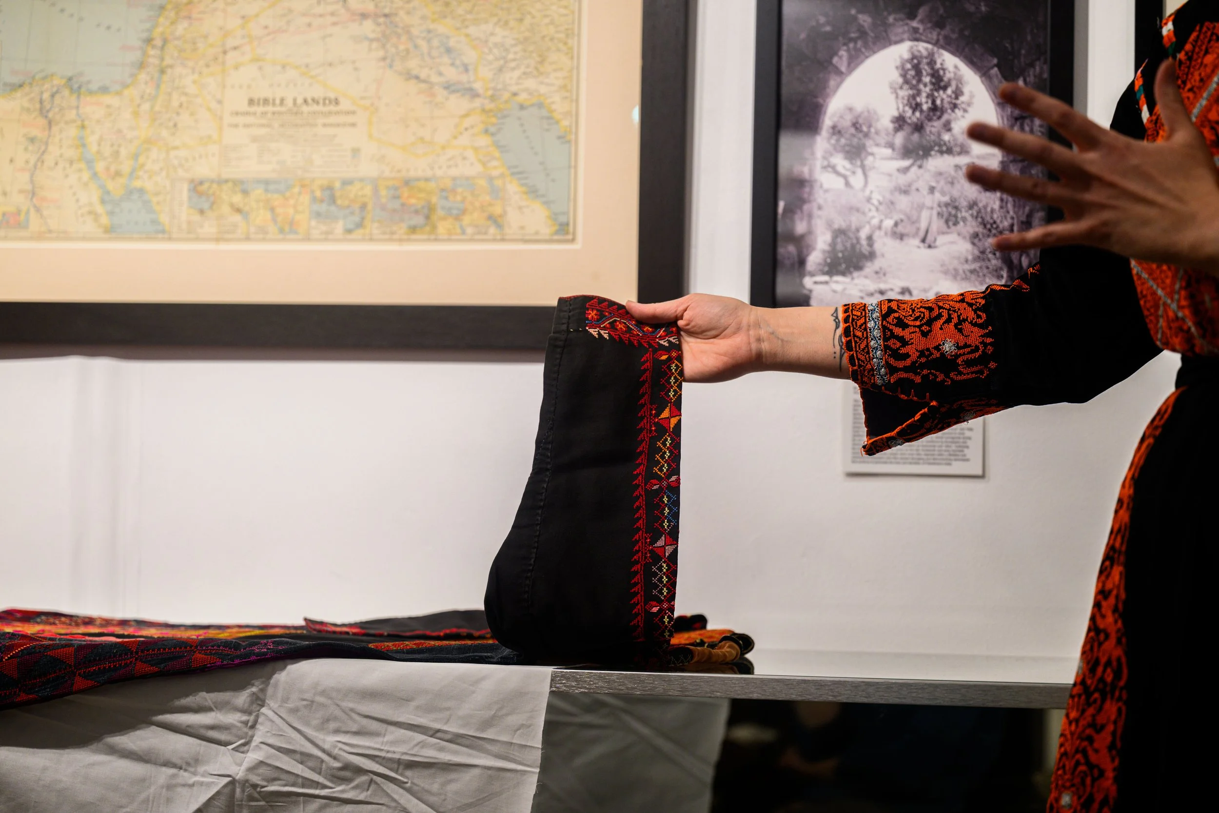 Photograph by Chris Gale on March 8, 2025. More photographs: https://chrisgale.photo/museum-of-the-palestinian-people-dress-collection-event 