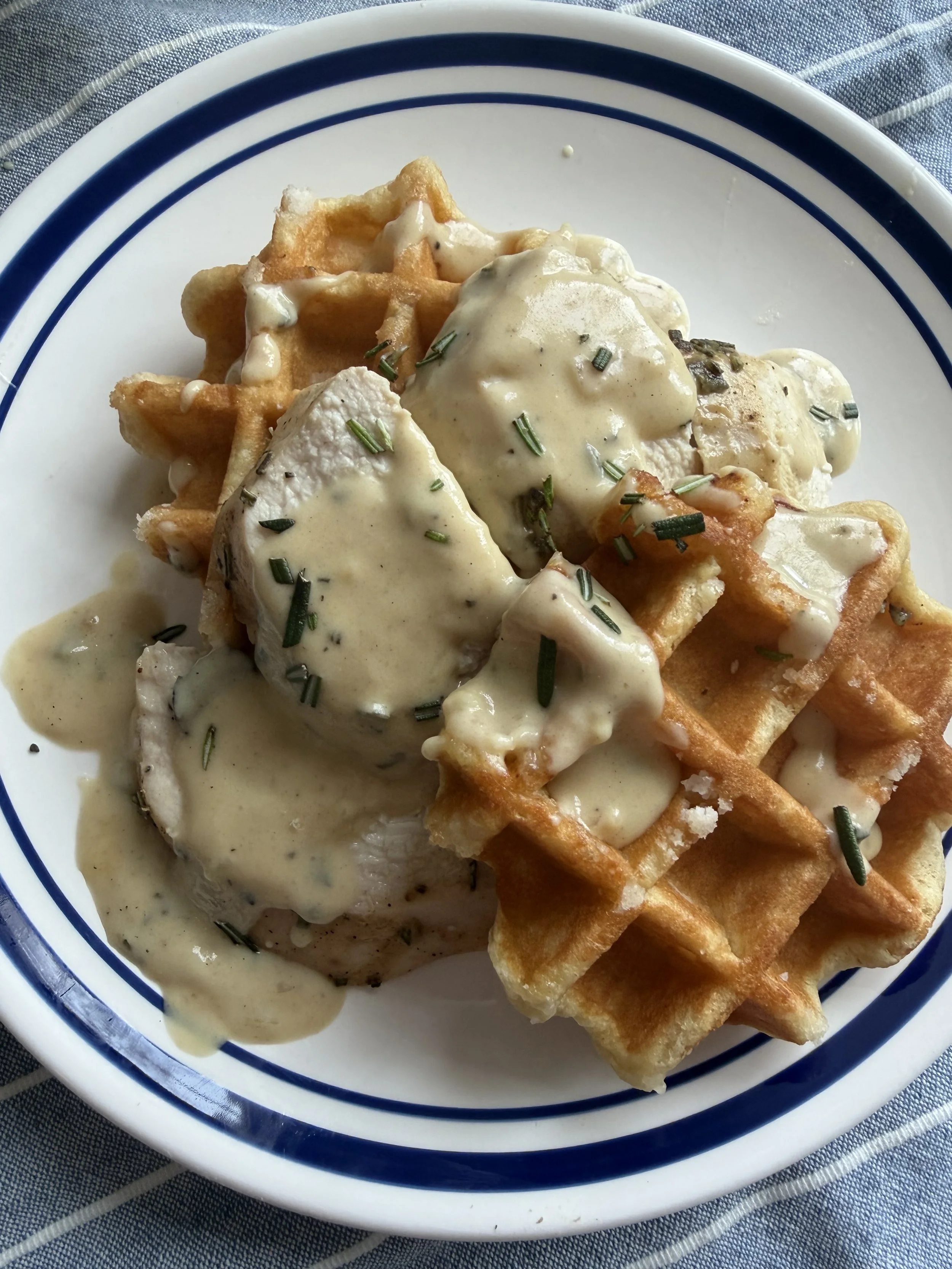 Maple Dijon Chicken and Waffles