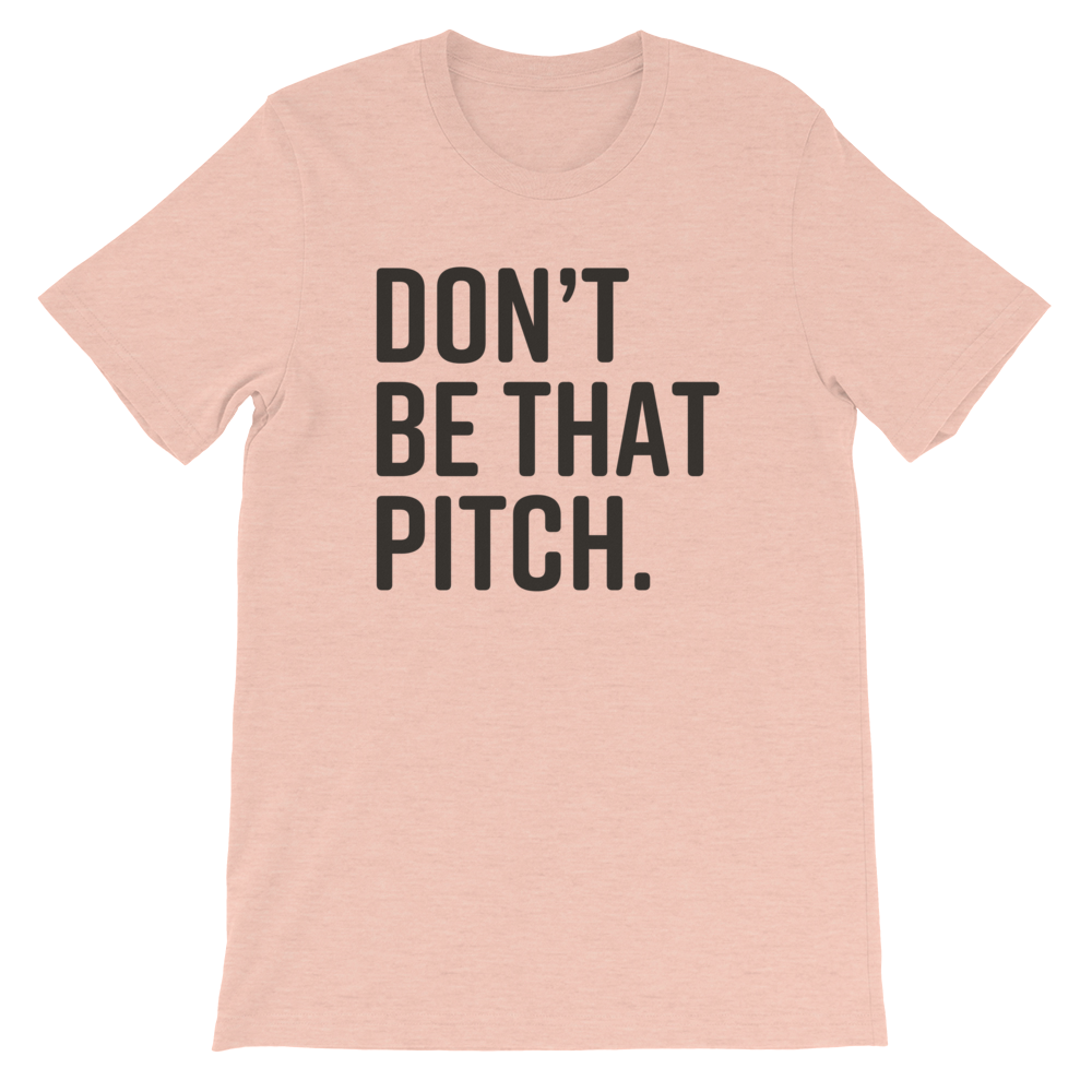 DONT-BE-THAT-PITCH1-brown_mockup_Front_Flat_Heather-Prism-Peach.png