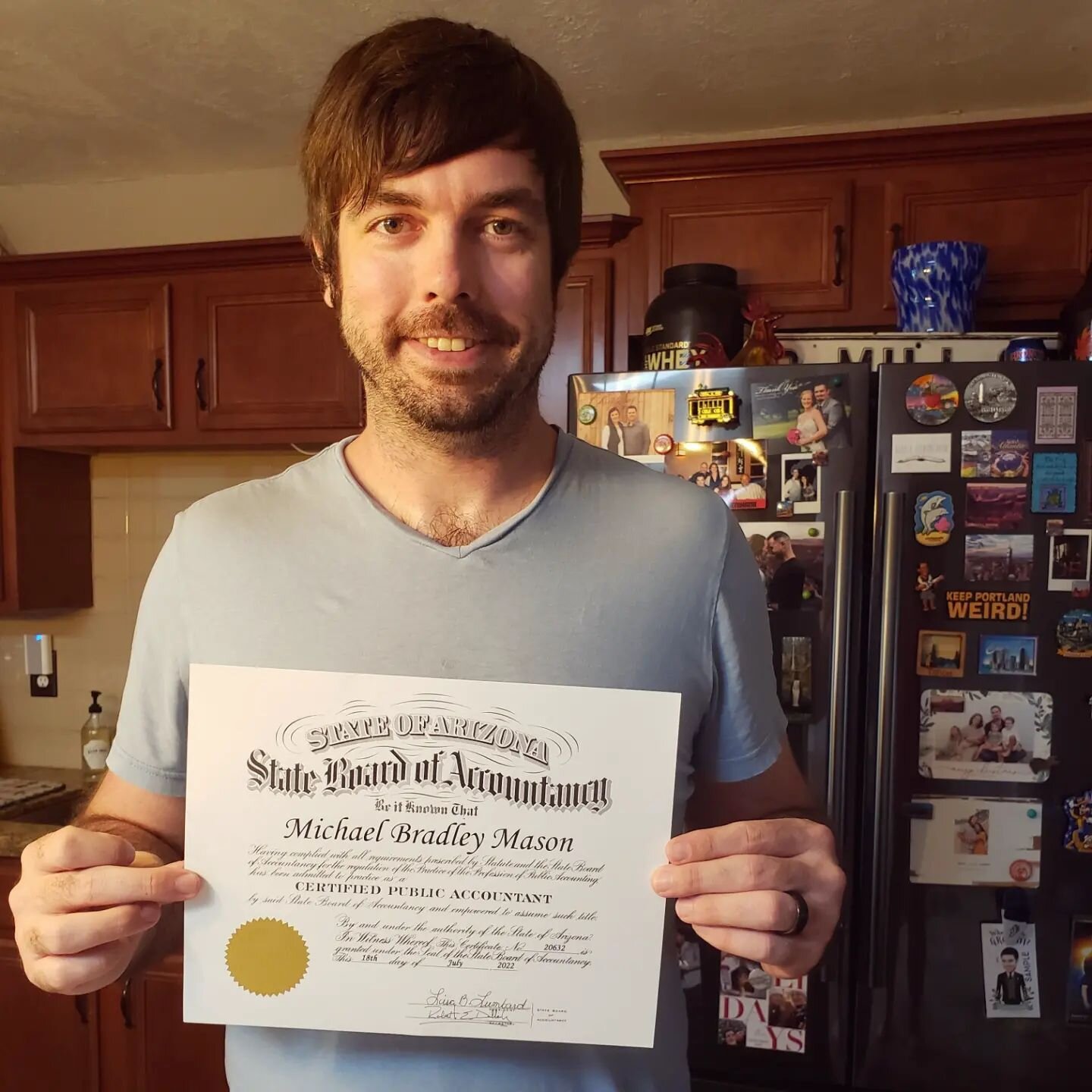 Brad Mason, CPA 💙

I'm proud to share that after six years of schooling, six years of professional experience and four grueling exams, Brad is officially a Certified Public Accountant and Tax Manager!

His drive and perseverance continue to blow me 