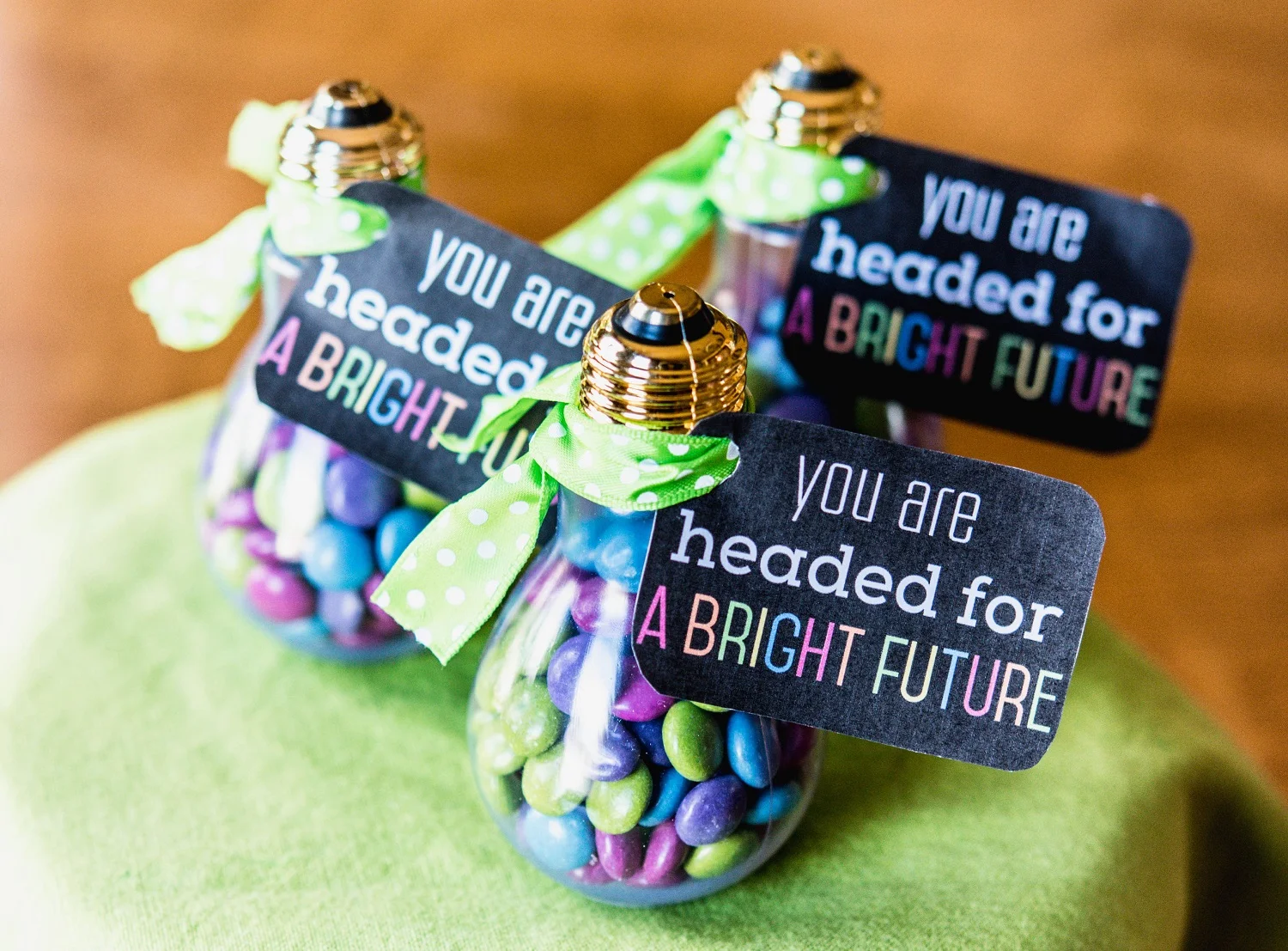 Candy Bulb Graduation Party Favors