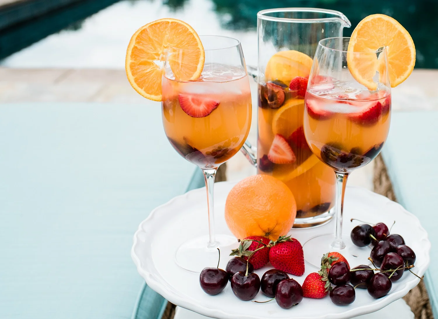Clean Summer Cherry Sangria   
