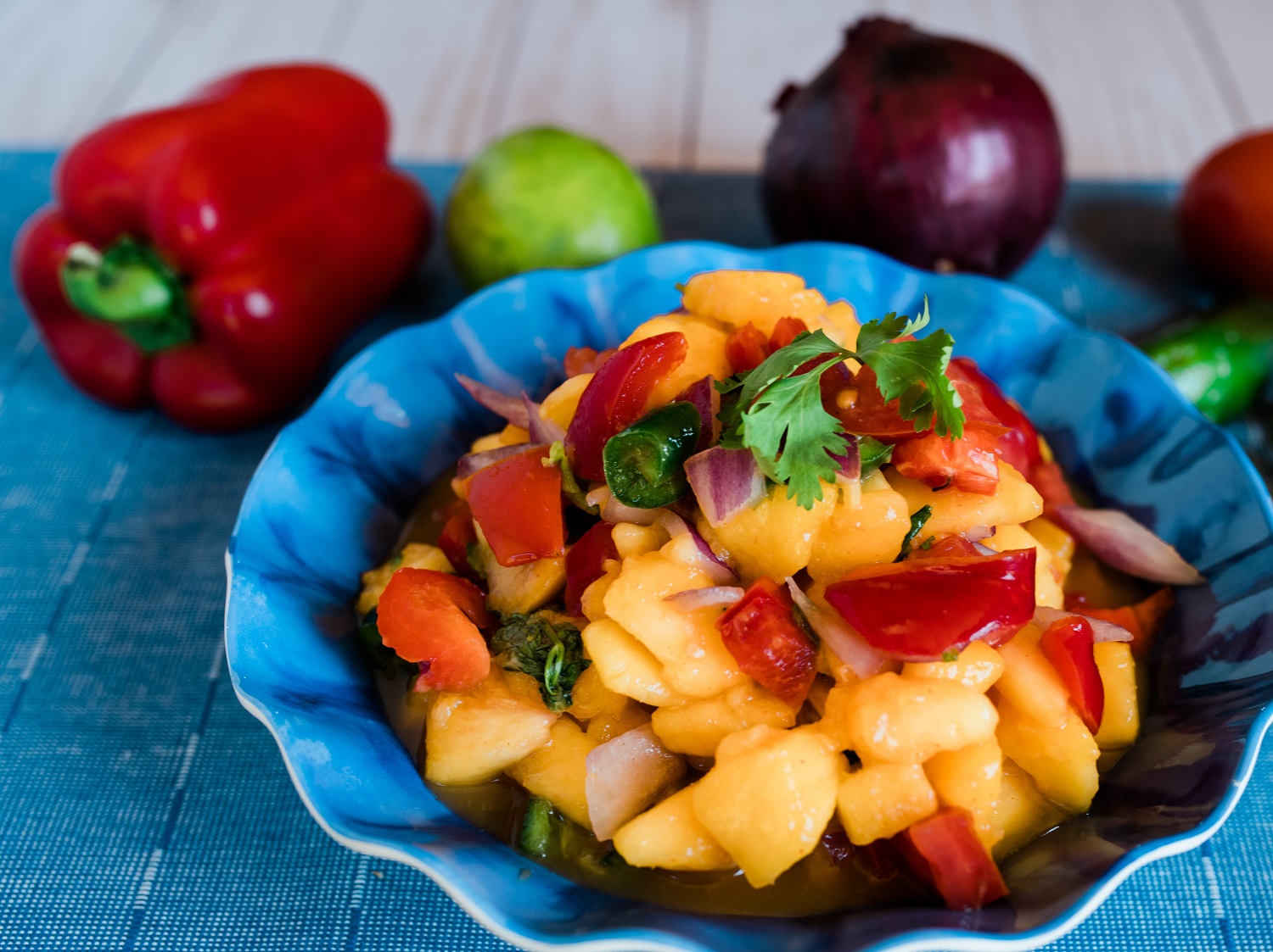 Sweet and Spicy Peach Salsa