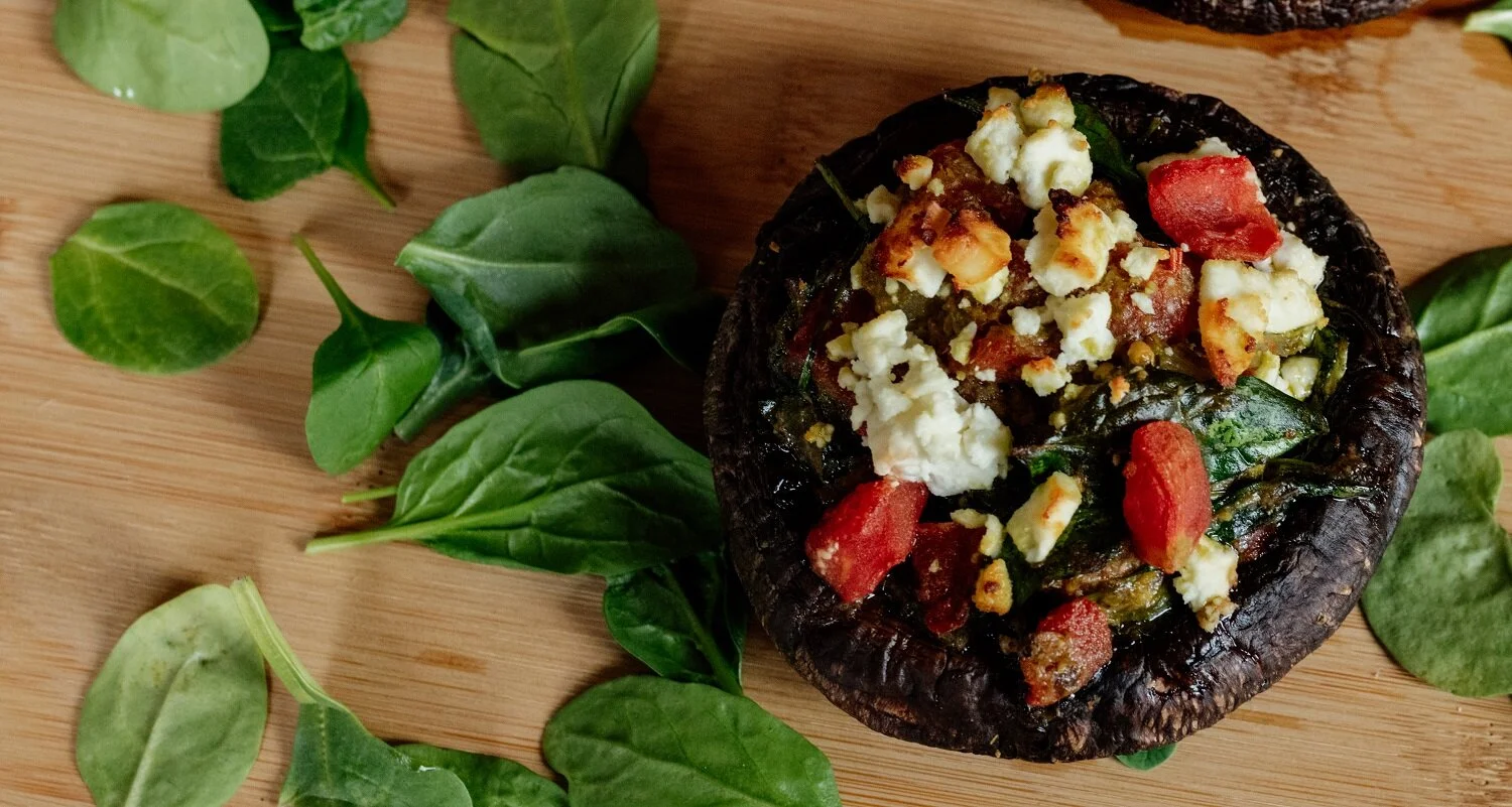 Mediterranean Stuffed Portobello Mushrooms