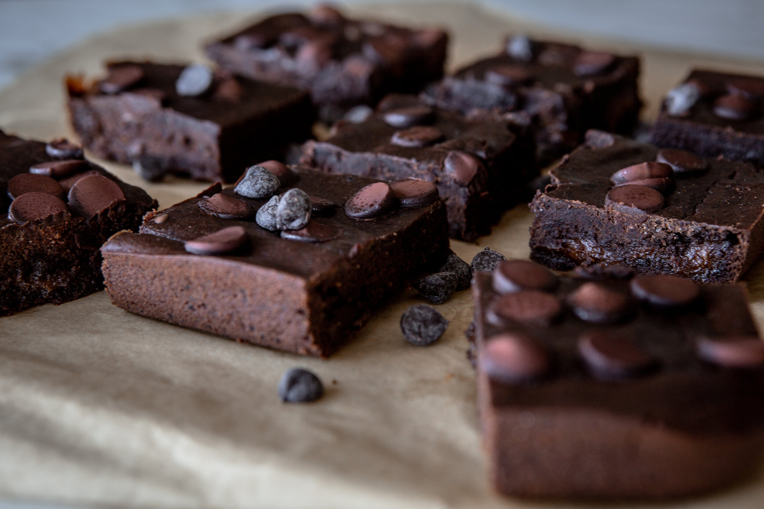 Decadent Black Bean Brownies Stuffed with Almond Butter