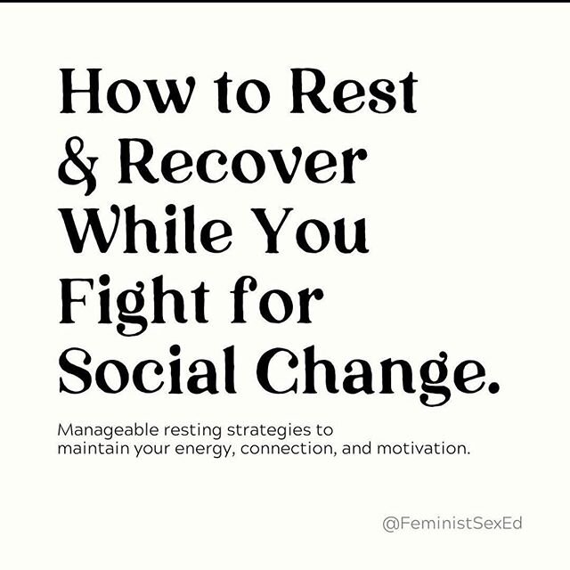 we need rest in order to persevere. keep supporting and encouraging one another in this movement. it&rsquo;s good to rest. We need fuel.

Donate. Protest. Sign petitions. Learn. Listen. Be present. Be informed. Rest. And then we do it again. ✊🏽🖤
__