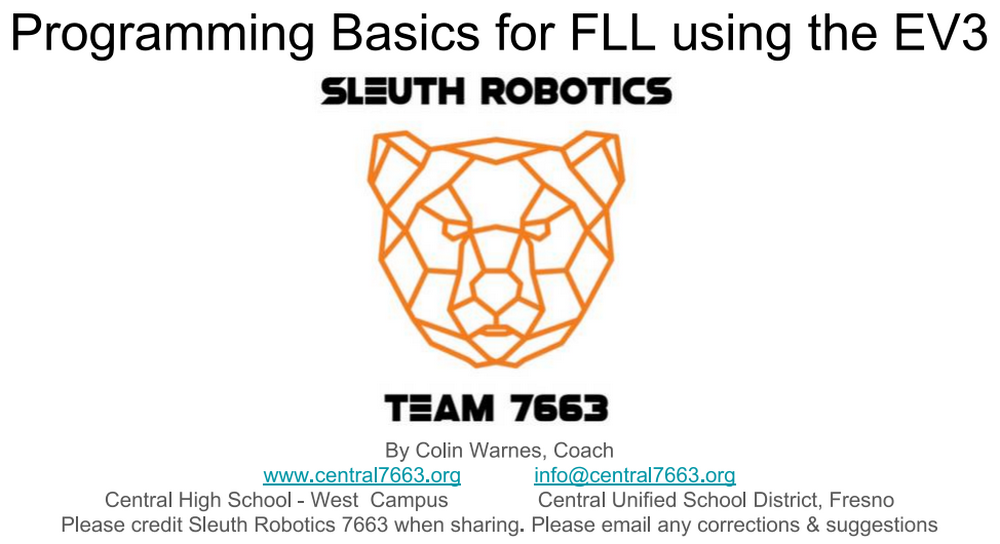 fll ev3 programming