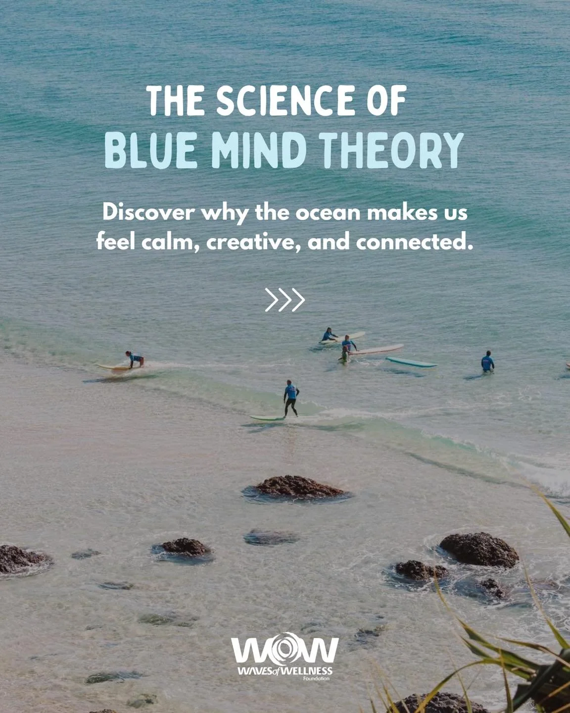 🌊 Have you heard of the Blue Mind Theory?

It&rsquo;s the science behind why we feel calm, creative, and connected when we&rsquo;re near the ocean. 

According to marine biologist Dr. Wallace J. Nichols, being in, on, or around water activates our &