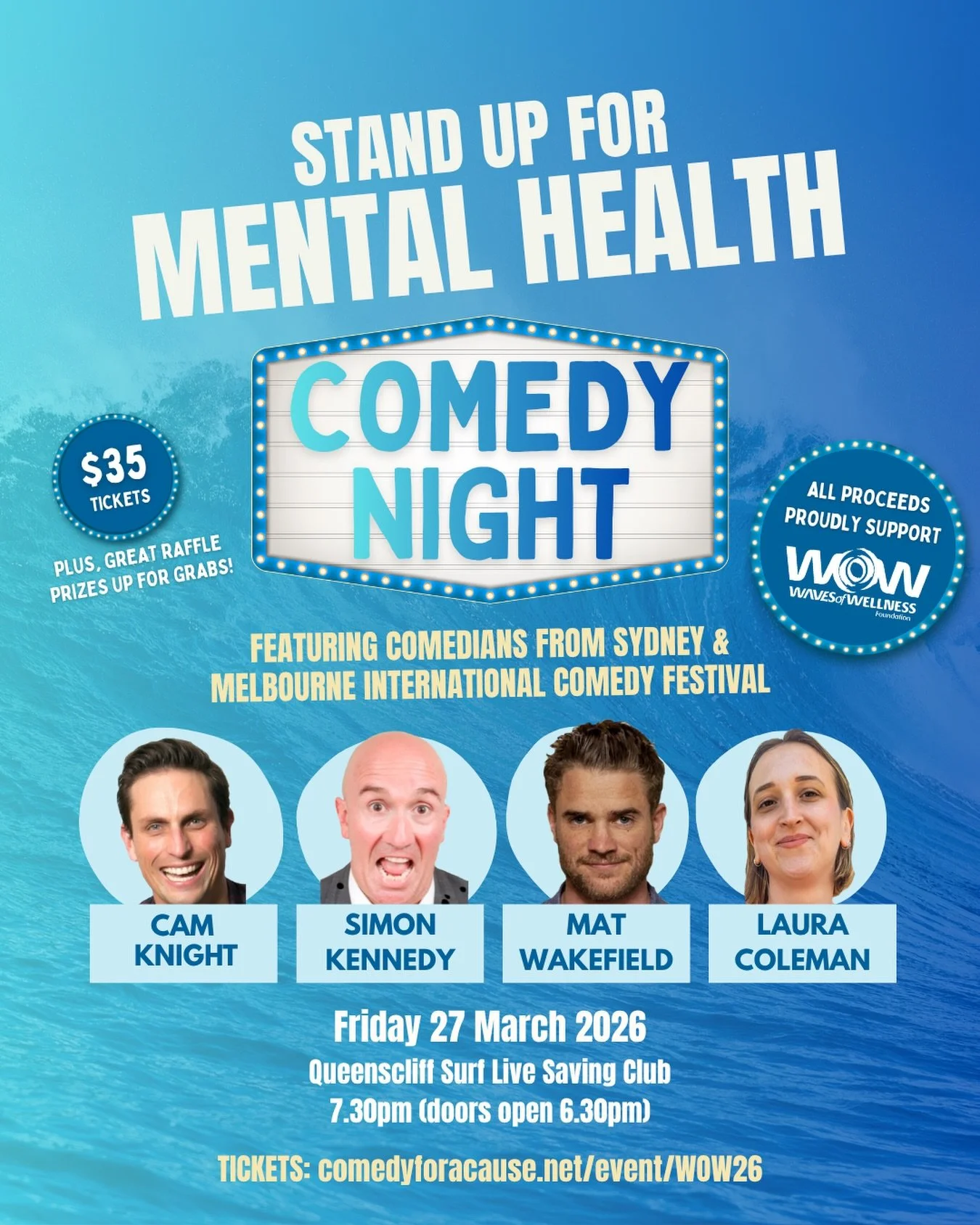 ONE DAY TO GO 🥹🌊

Final tickets left for our fundraising comedy night at @goqueensie THIS FRIDAY night!! 

It&rsquo;s a night of laughs for something bigger though, as we work to make mental health support more accessible - using surfing as a vehic