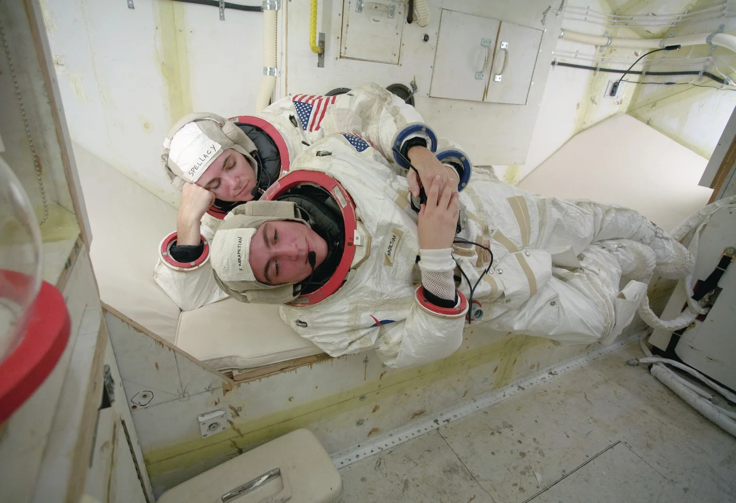 Astronauts Allyson Spellacy and Farrah Karapetian, Space Program, 2007 Courtesy Gagosian Gallery