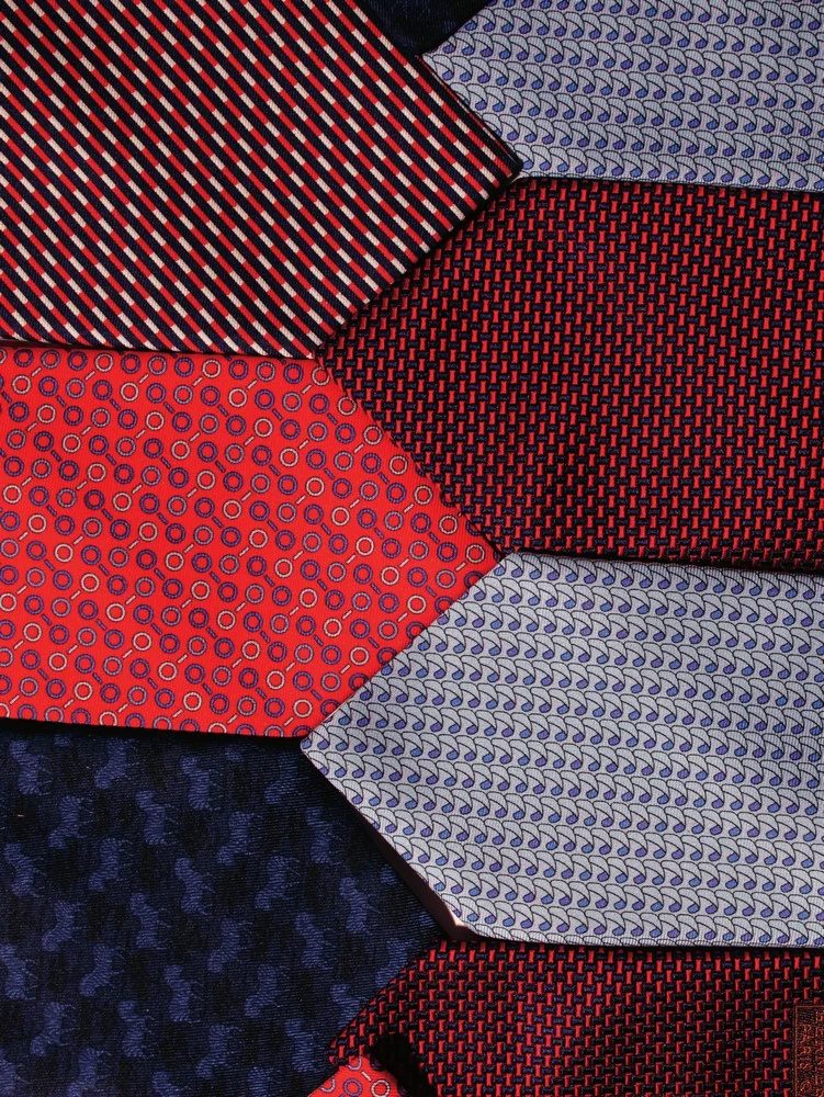 Silk twill ties, all HERMÈS