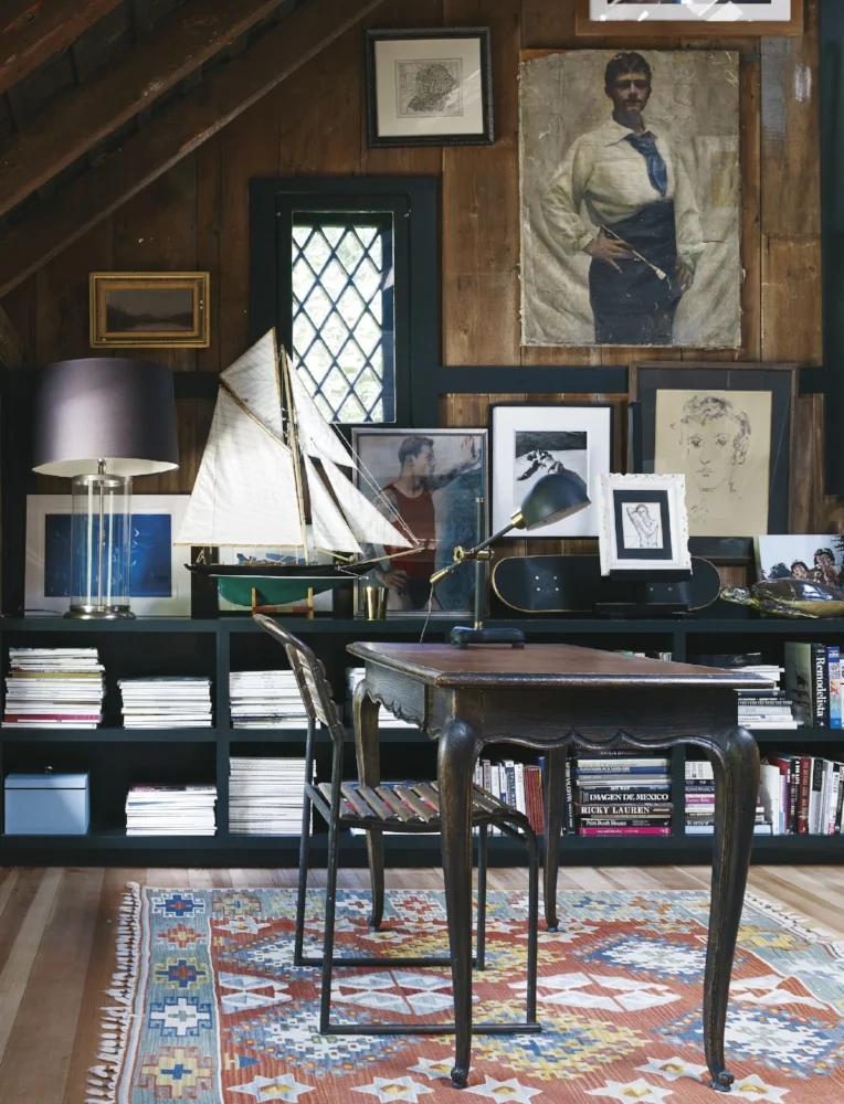 Once a hayloft, then a bedroom, now a study.