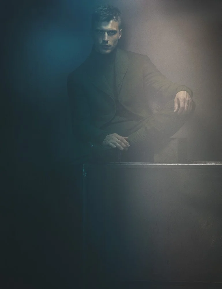 soft-washed flannel jacket, merino sweater, and soft-washed flannel pant BOTTEGA VENETA MEN’S FALL/WINTER 2014