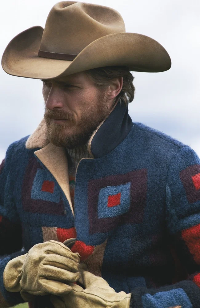 wool jacket and sweater VALENTINO, hat STETSON
