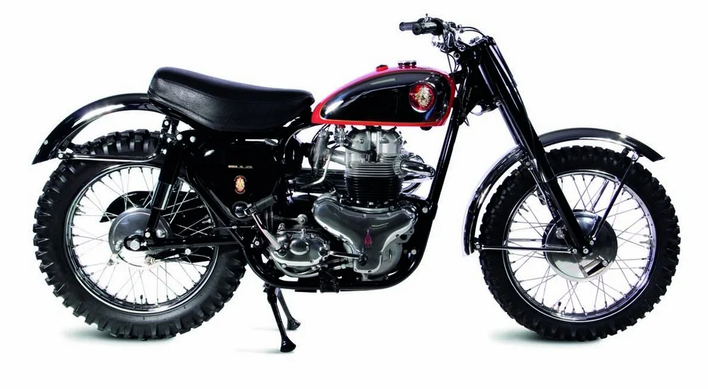 1959 BSA A10 Spitfire Scrambler Dirt bikes like the Spitfire Scrambler ruled the racing circuit in the Western United States, earning them the nickname “desert sleds.” The big 650 twin wasn’t light, but it had plenty of power and great handling.