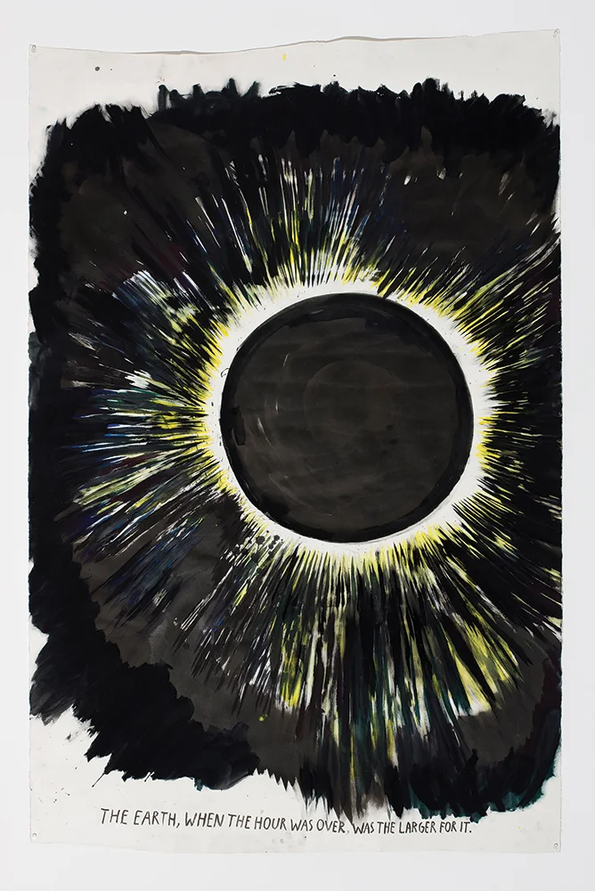 Raymond Pettibon The Earth, When the hour was over, 2012 Courtesy of the artist and Regen Projects
