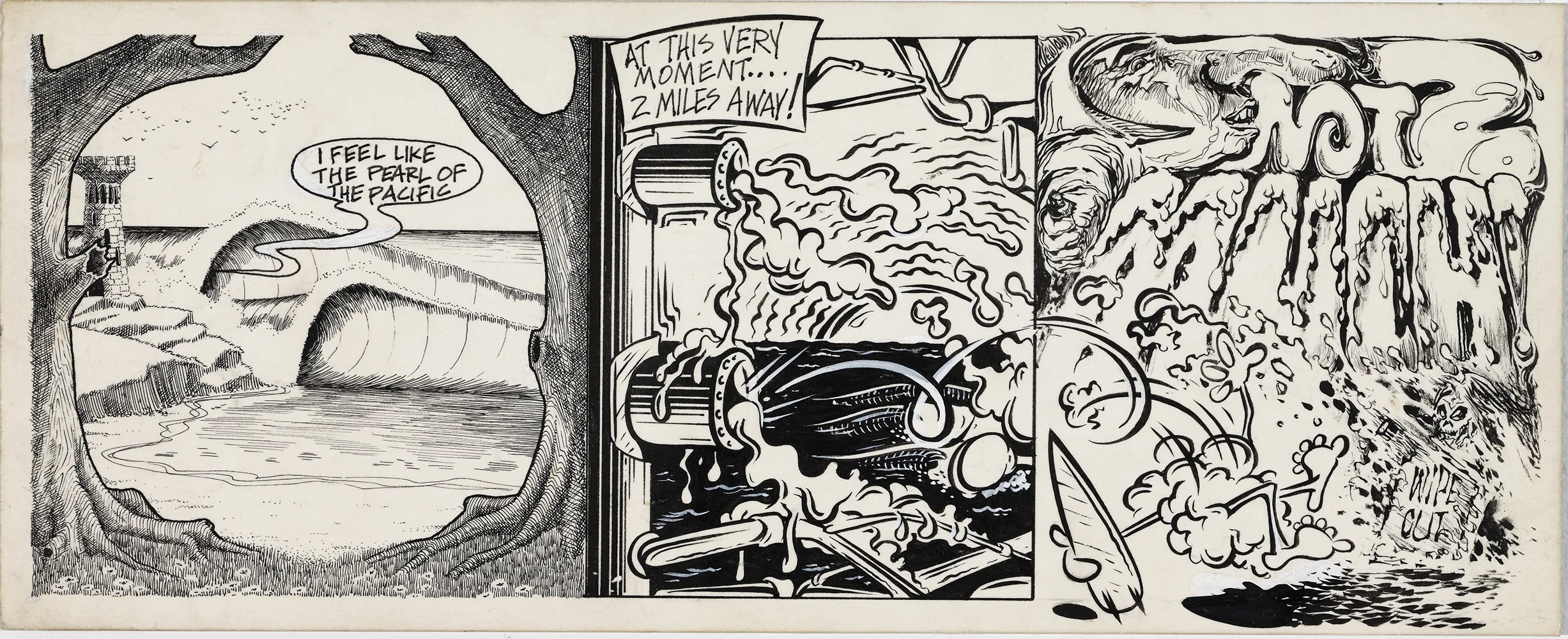 Jim Evans Surf Jam, 1967 Ink on museum board