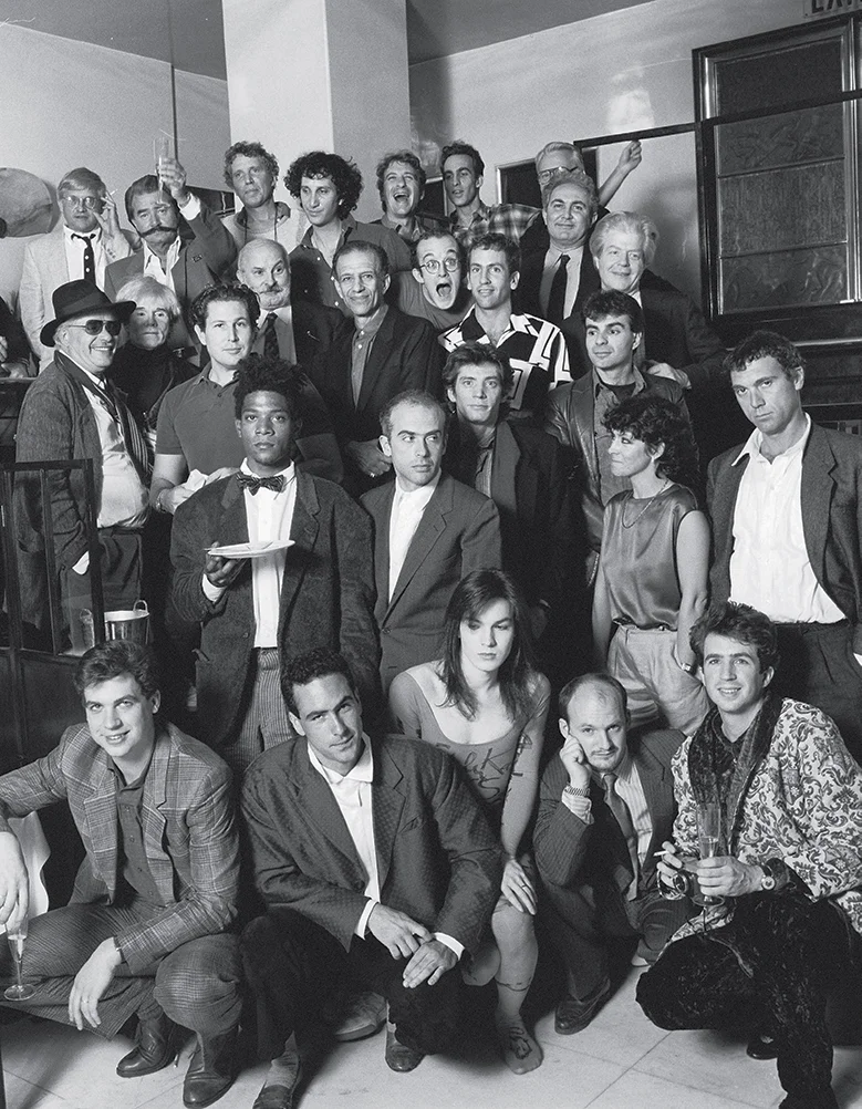 for the invite to Area’s “Art” night, ringmaster Goode (bottom right) and his partners corralled an A to Z of art stars, including Andy Warhol, Jean-Michel Basquiat, Keith Haring, John Chamberlain, David Hockney, Leroy Neiman, Alex Katz, Francesco Clemente, Julian Schnabel, Tony Shafrazi, and Robert Mapplethorpe.