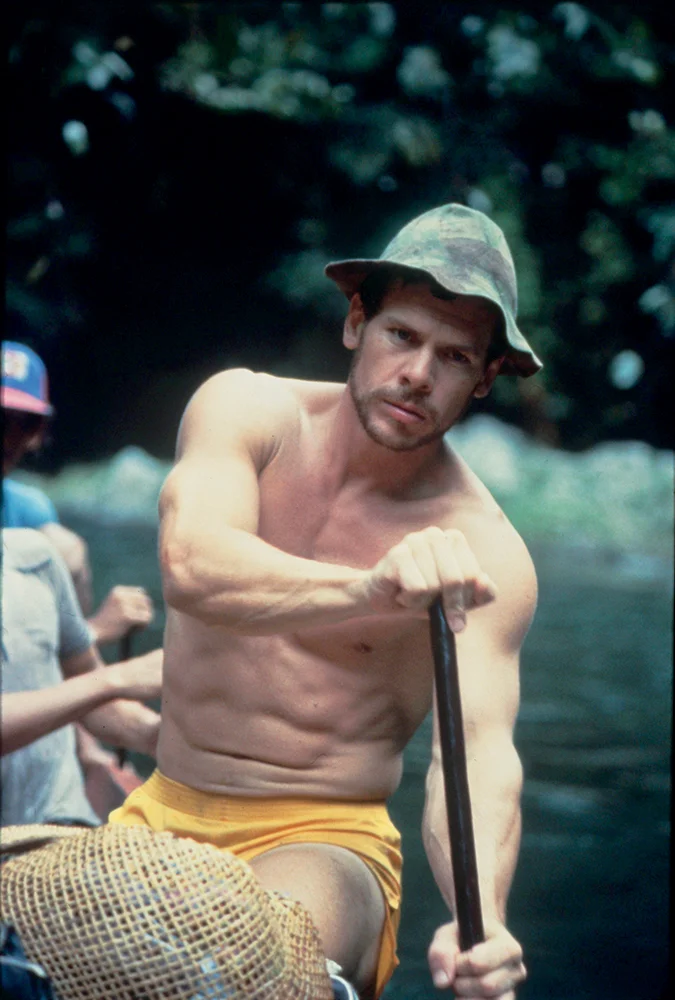 Paddling the upper reaches of the Kayan, Borneo.