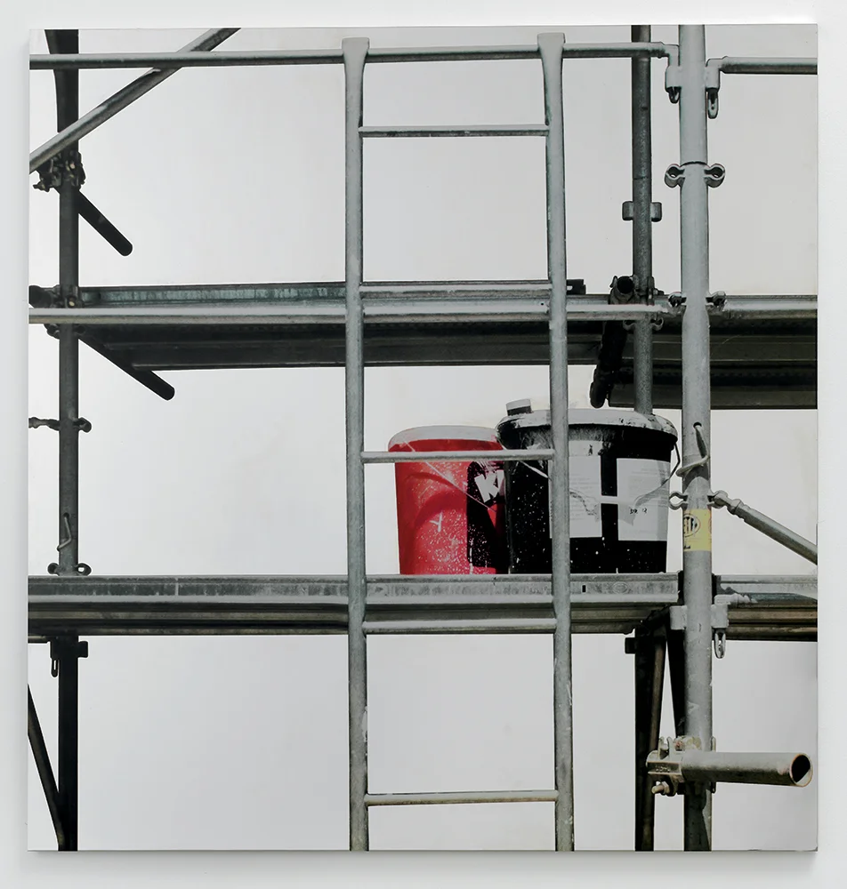 Impalcatura, 2008-2011 Silkscreen on polished super mirror Stainless steel 59 x 59 in, (150 x 150 cm)