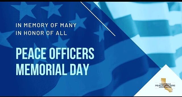 Today is Peace Officers Memorial Day - a day to honor the local, state and federal police who have lost their lives in the line of duty. #nationalpoliceweek #policeweek #lawenforcementappreciation #thinblueline #supportpolice #backtheblue #backthebad