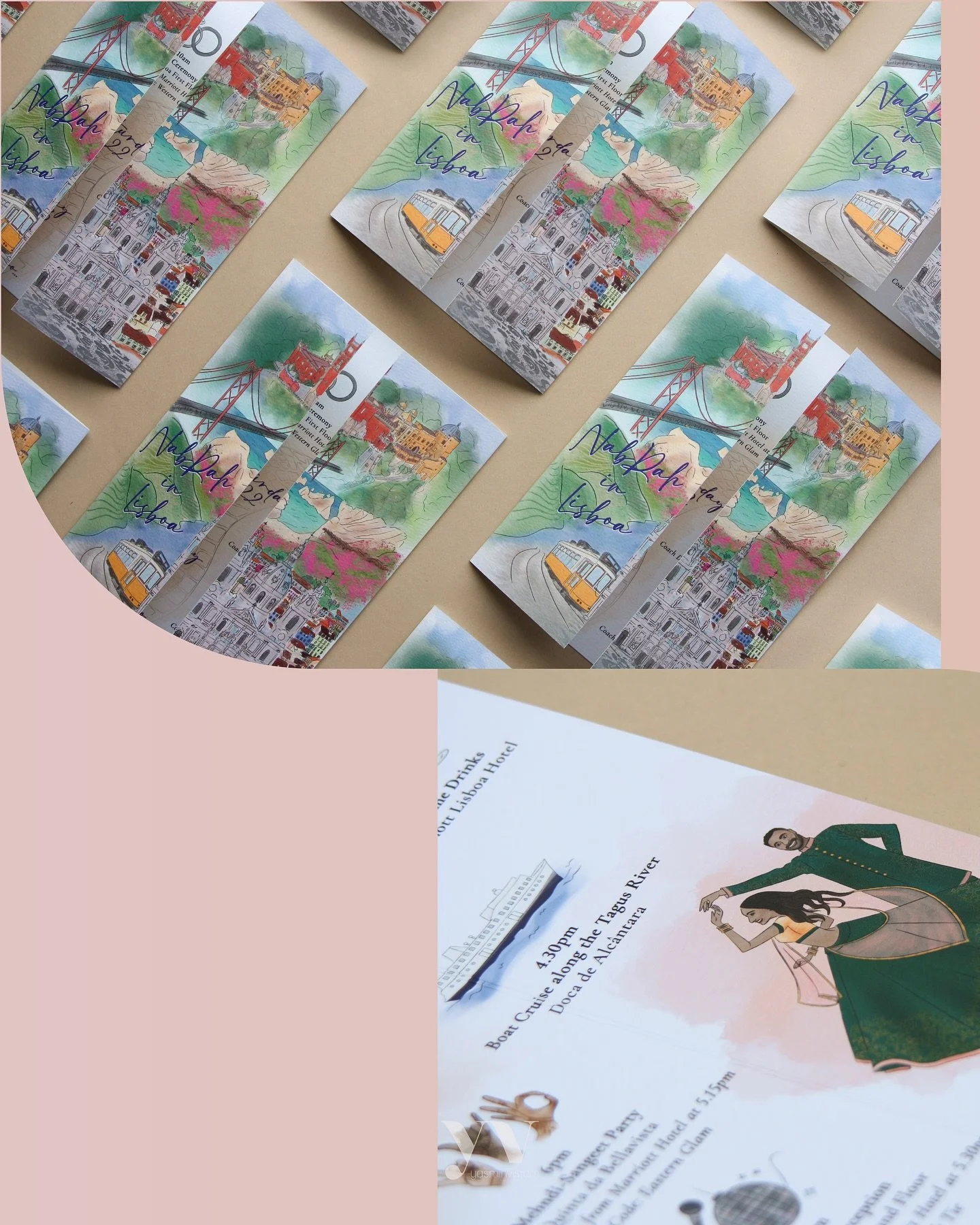 💛 Lisbon in a heartbeat..

This couple were so excited about our services, they created the design brief on their flight back from visiting the venue in Lisbon ✈️. A timeline of events, highlighting the wedding festivities 🌟 and key info with an ar