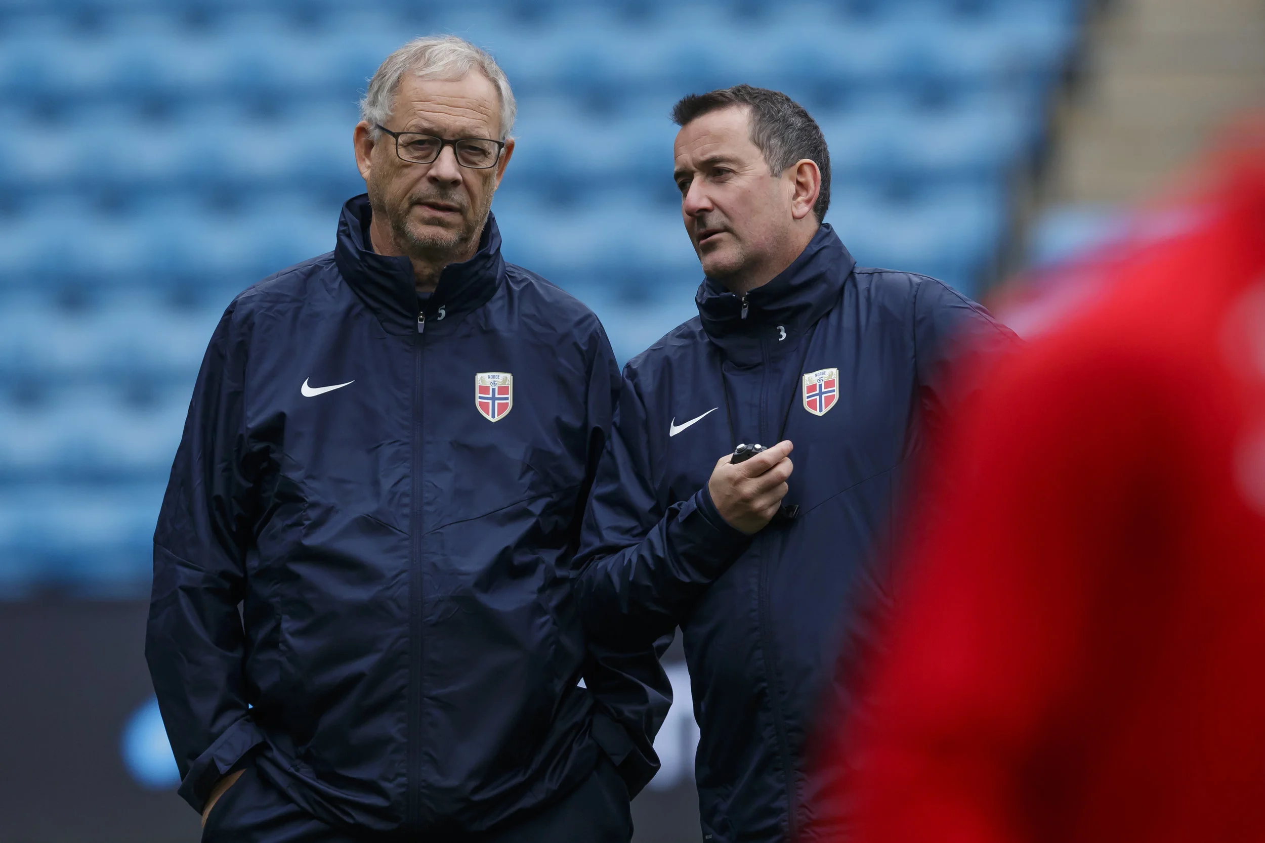 Lars Lagerbäck og Per Joar Hansen. Foto: Cornelius Poppe / NTB Scanpix
