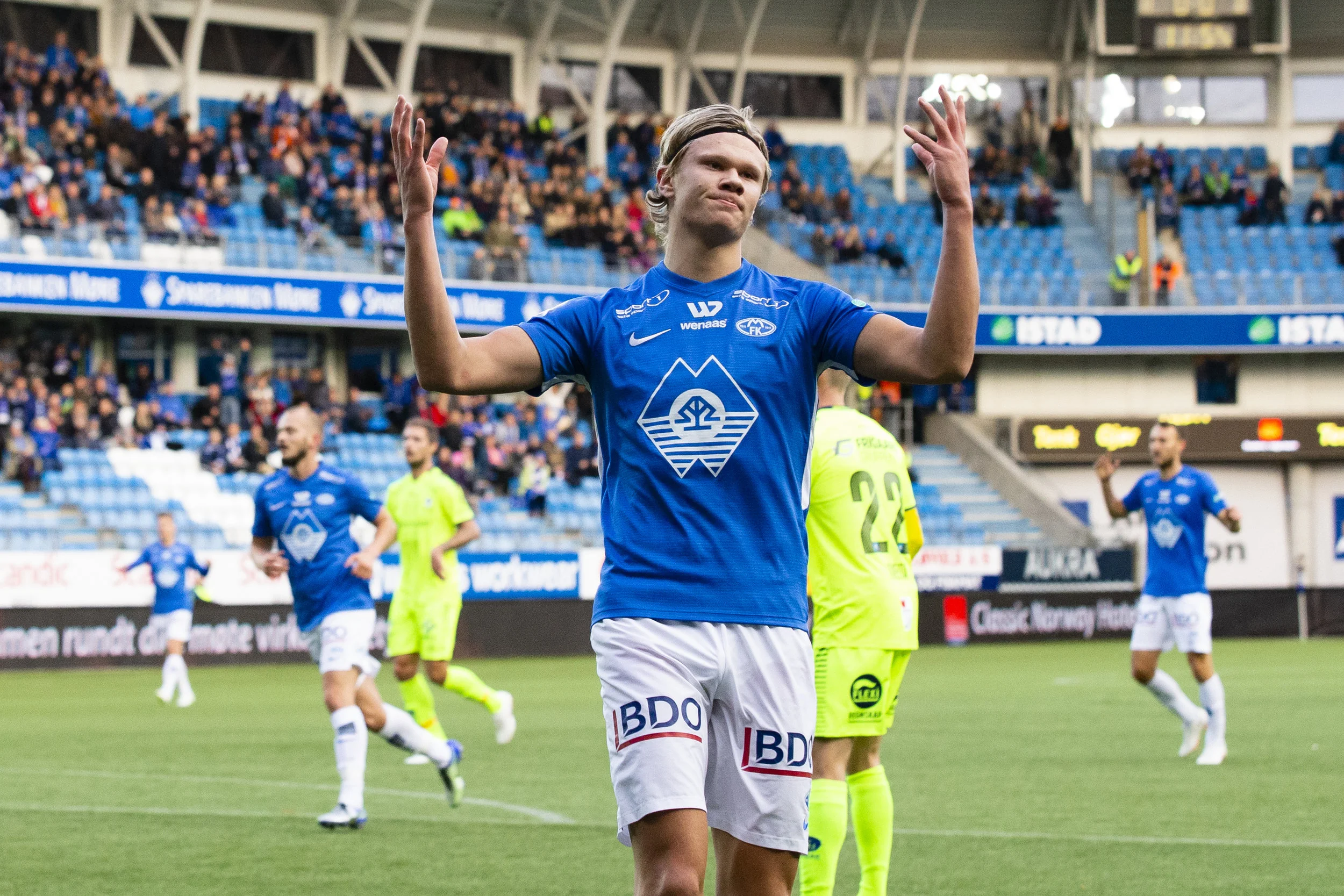 Erling Braut Håland er en av flere spillere som kan få pris. Foto: Svein Ove Ekornesvåg / NTB Scanpix