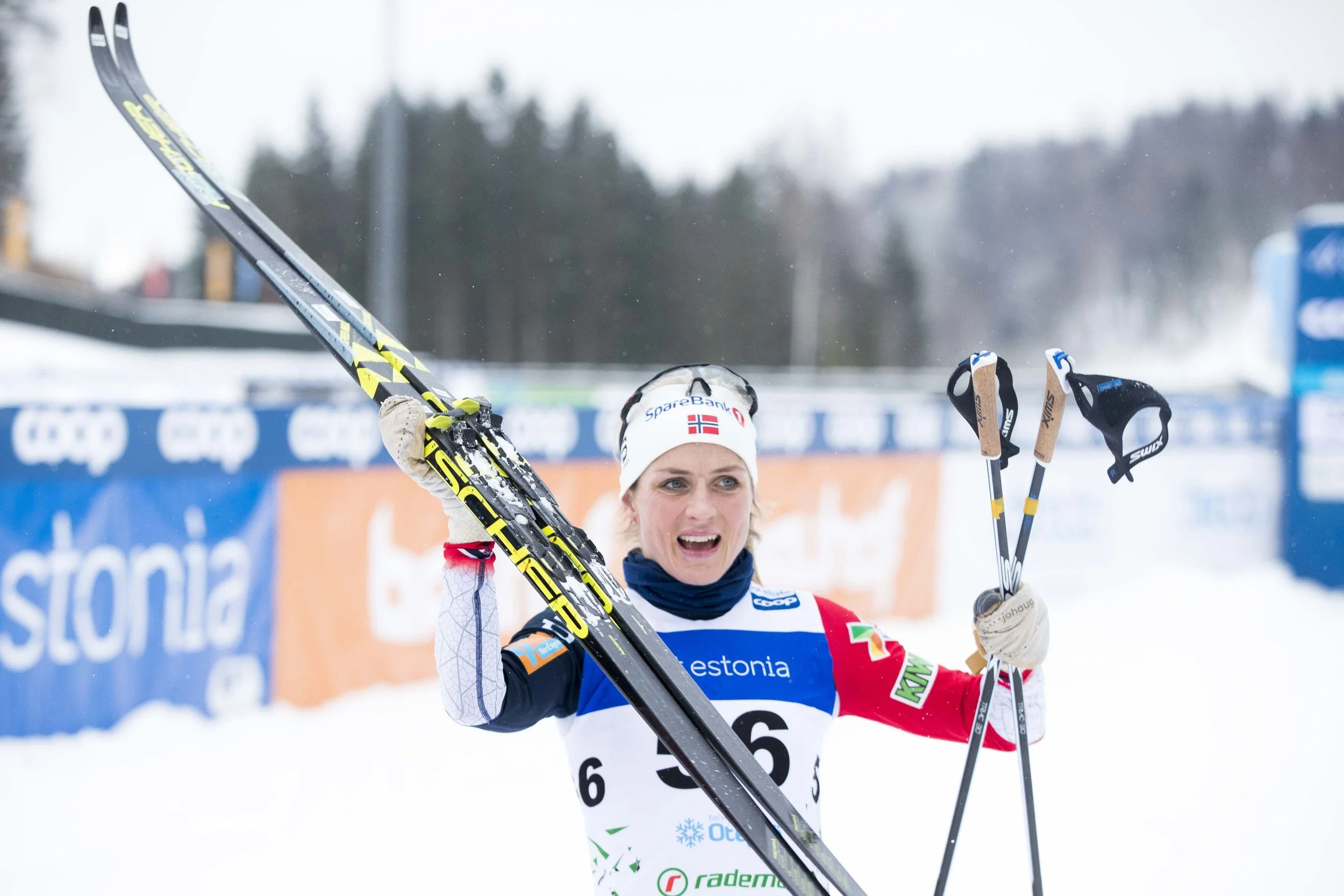 Otepää, Estland 20190120.
Therese Johaug vinner under 10 km klassisk kvinner i Otepää søndag.
Foto: Terje Pedersen / NTB scanpix